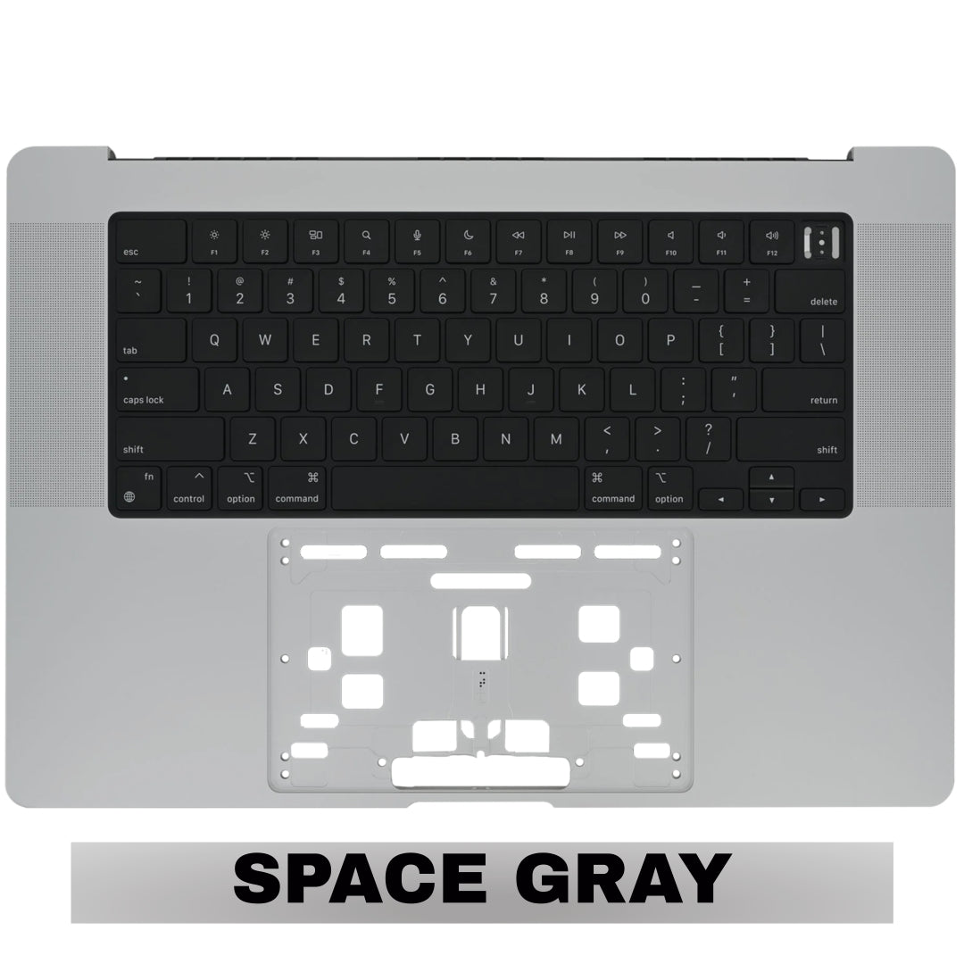 For MacBook Pro 16" (A2485-A2728 / Late 2021-2023) Top Case With Keyboard Replacement / US Version (Space Gray)