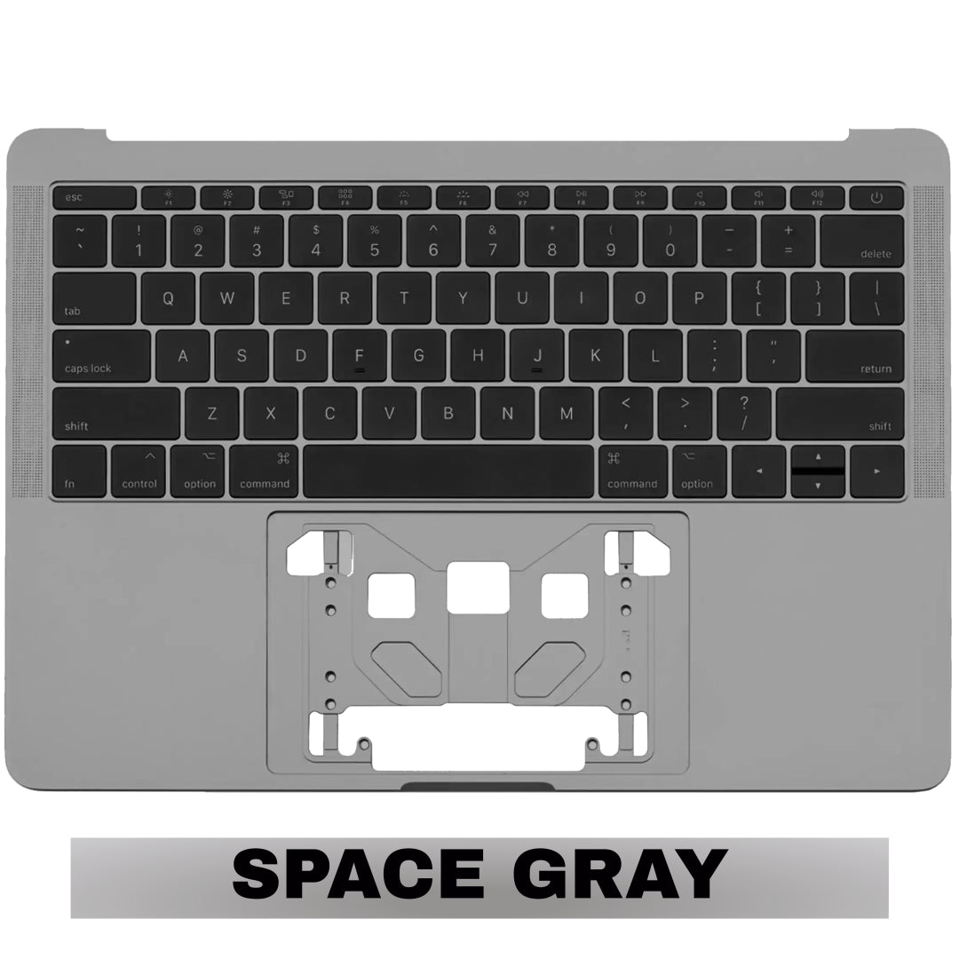 For MacBook Pro 13" (A1708 Late 2016 Mid 2017) Top Case With Keyboard Replacement (Space Gray)