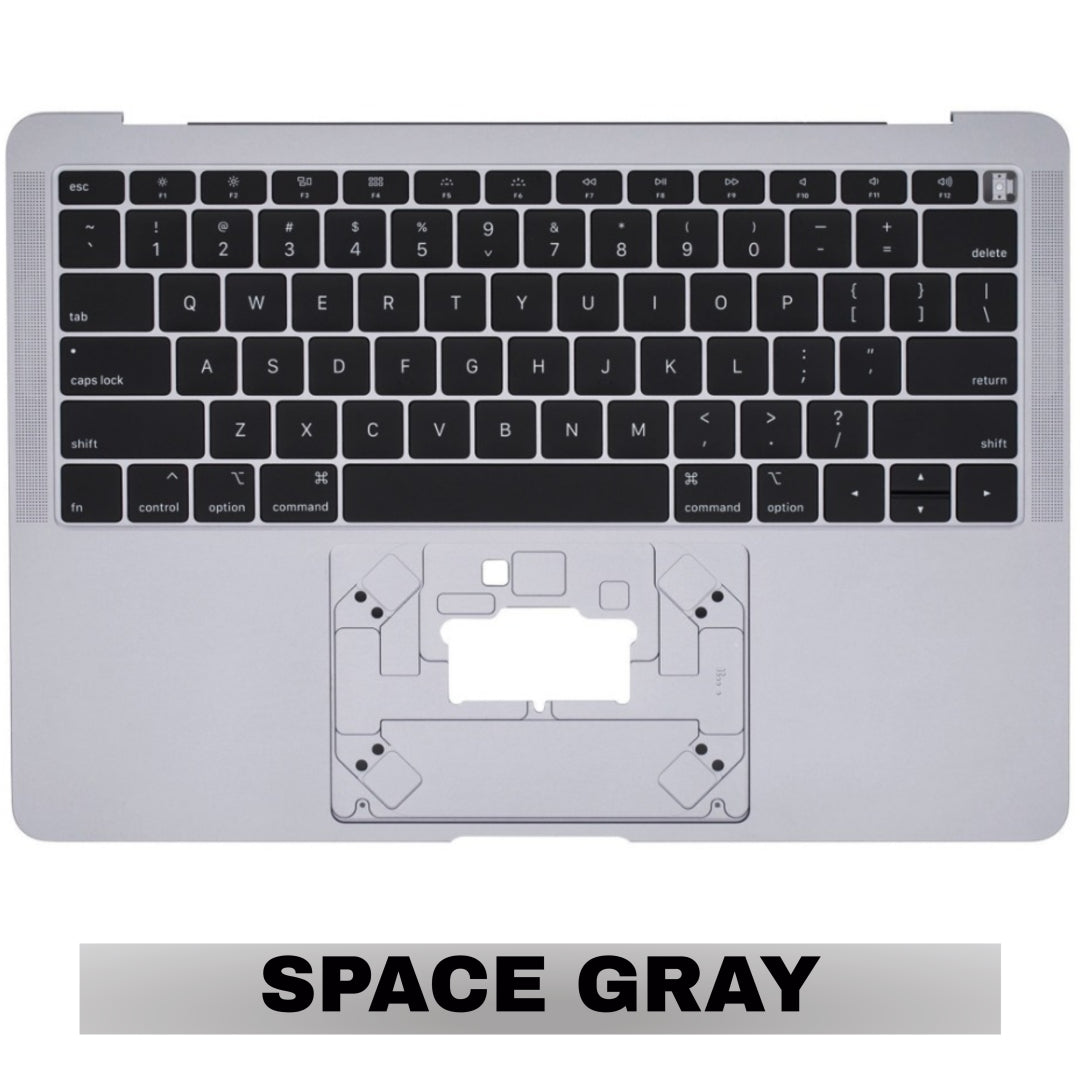 For MacBook Air 13" (A1932 / Late 2018 / Early 2019 / Mid 2019) Top Case With Keyboard Replacement / US Version (Space Gray)