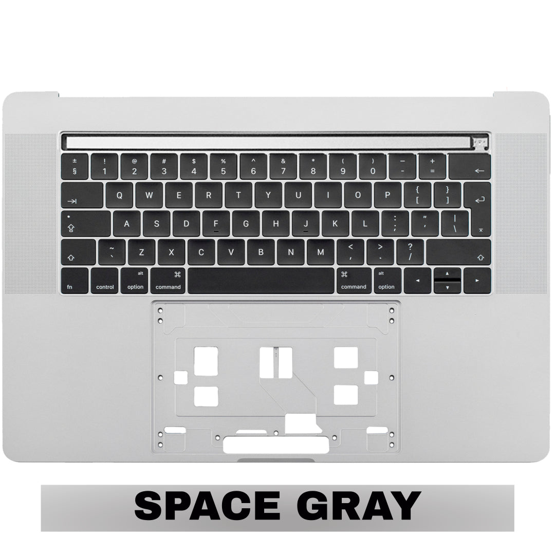 For MacBook Pro Touch Bar 15" (A1707 / Late 2016 Mid 2017) Top Case With Keyboard Replacement / US Version (Space Gray)