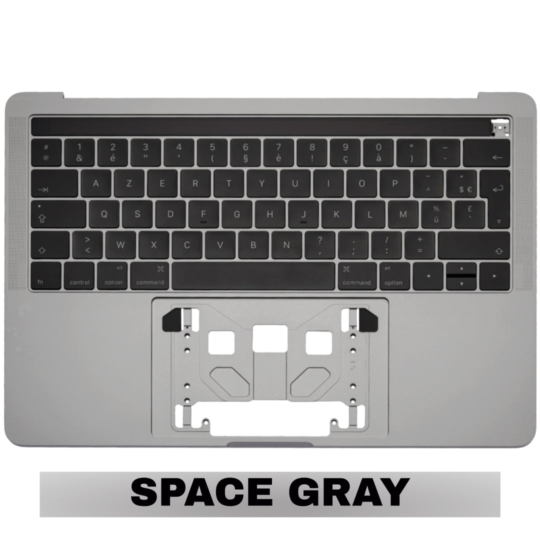 For MacBook Pro 13" Touch Bar (A1706 / Late 2016) Top Case With Keyboard Replacement / US Version (Space Gray)