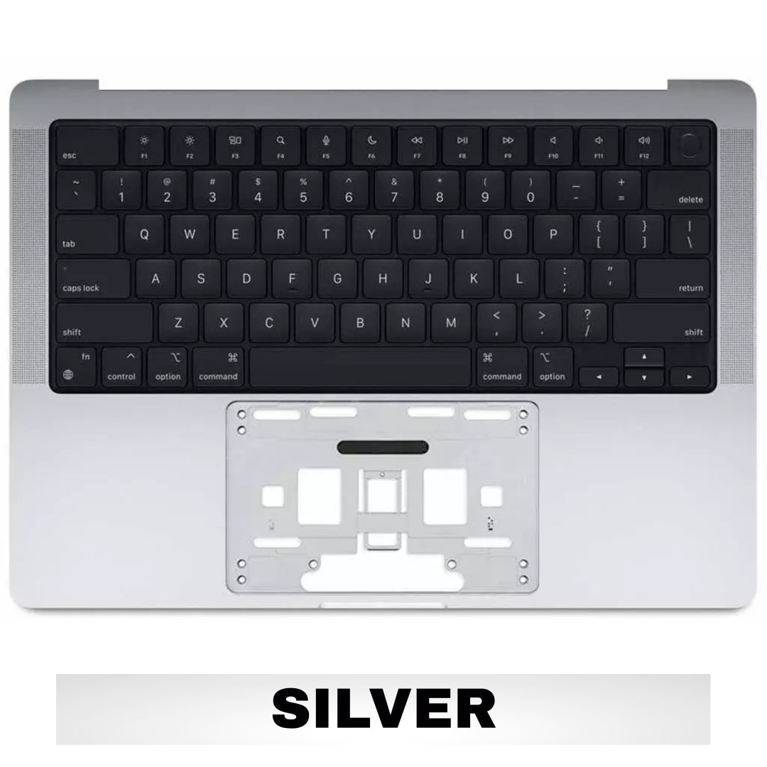 For MacBook Pro 14" (A2442 / Late 2021) Top Case With Keyboard Replacement / US Version (Silver)