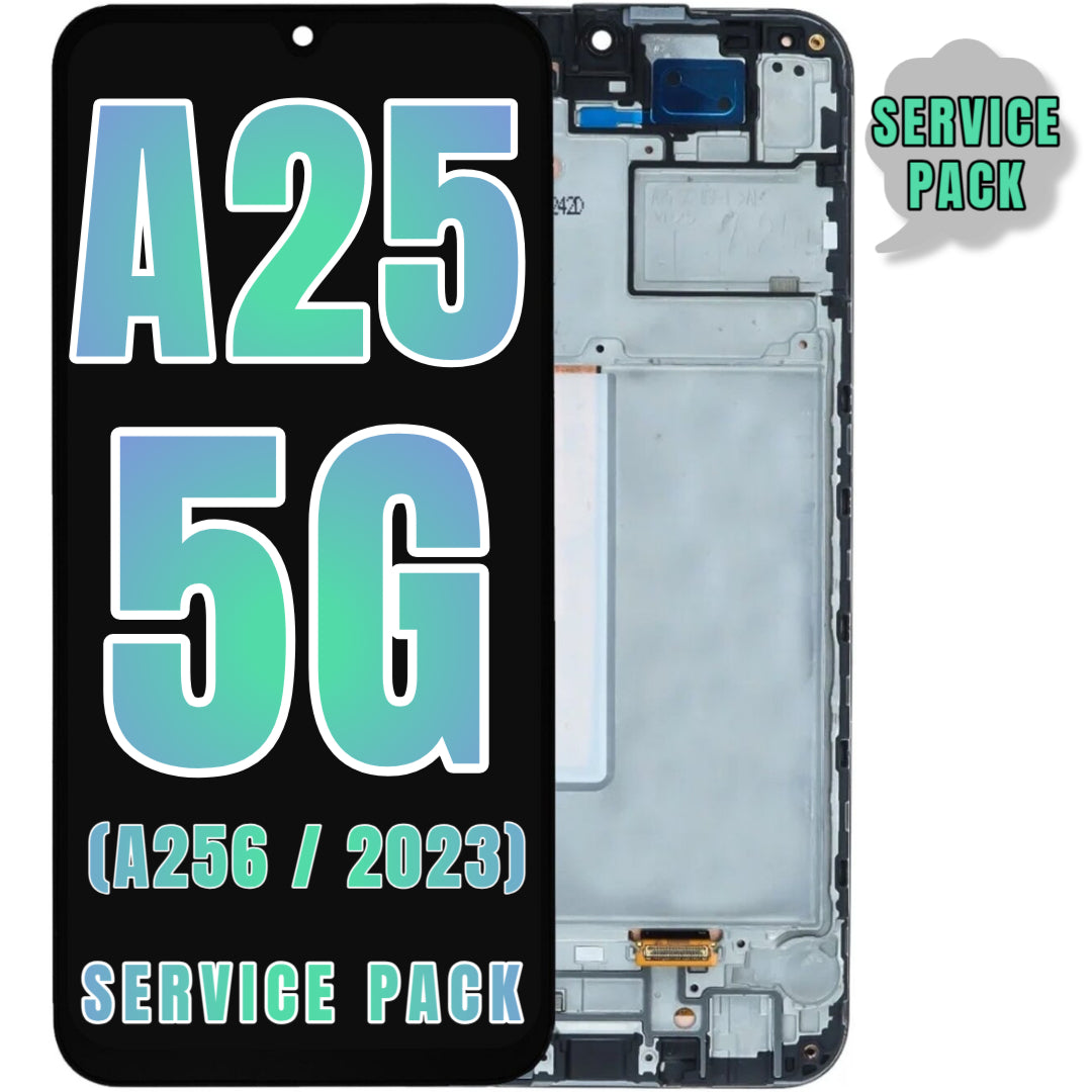 For Samsung Galaxy A25 5G (A256 / 2023) OLED Screen Replacement With Frame (Service Pack) (All Colors)