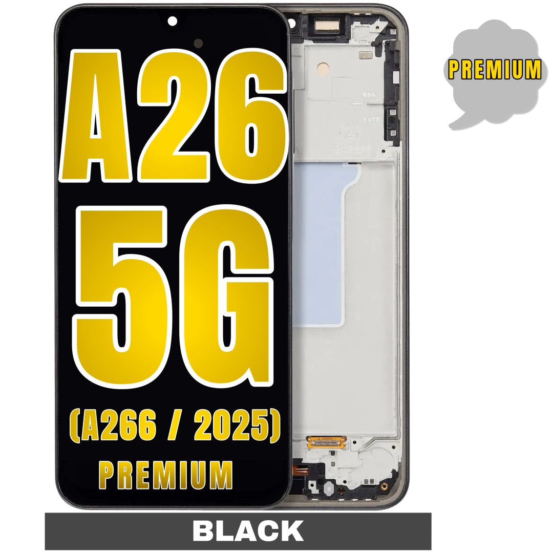 For Samsung Galaxy A26 5G (A266 / 2025) OLED Screen Replacement With Frame (Black)