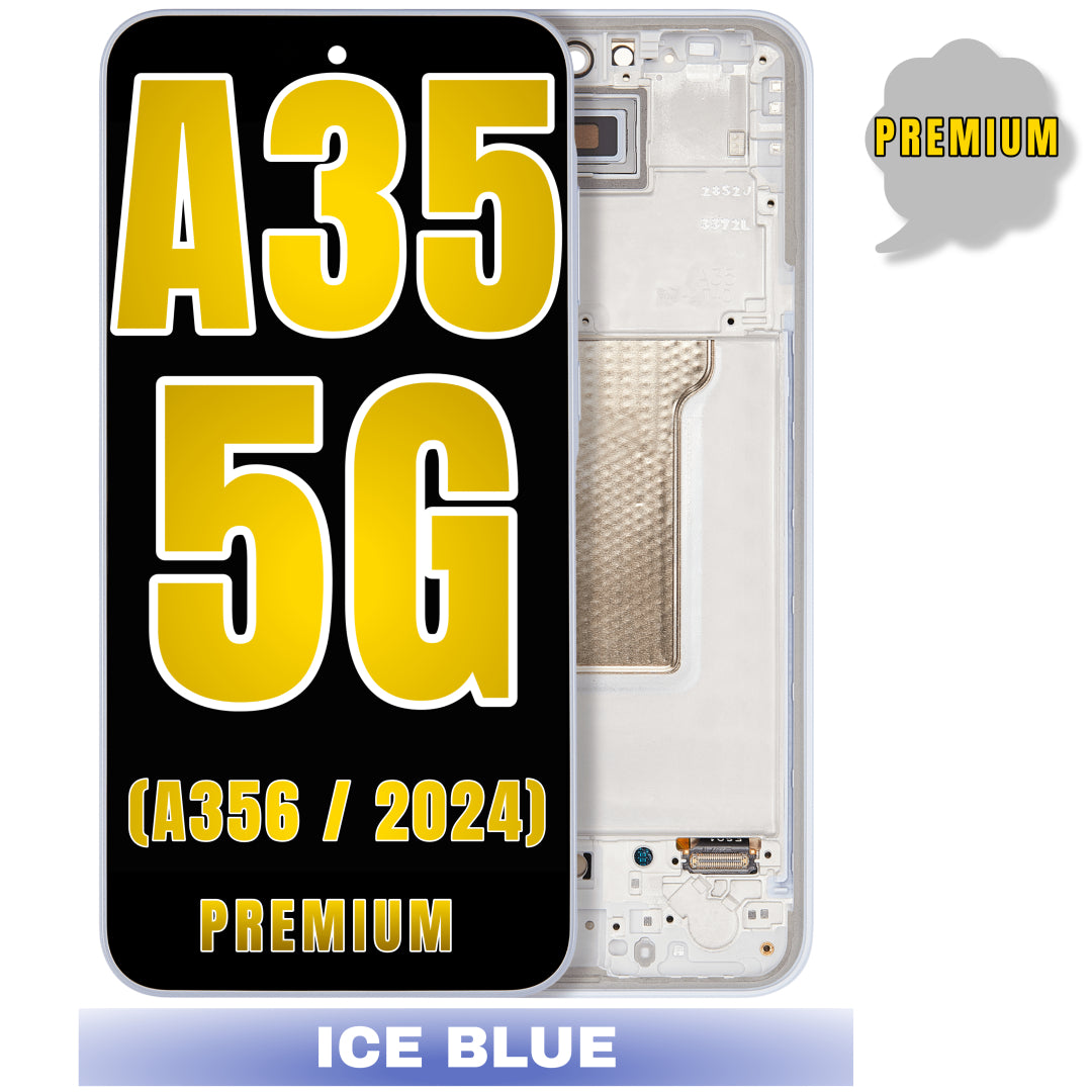 For Samsung Galaxy A35 5G (A356 / 2024) OLED Screen Replacement With Frame (Premium) (Iceblue)