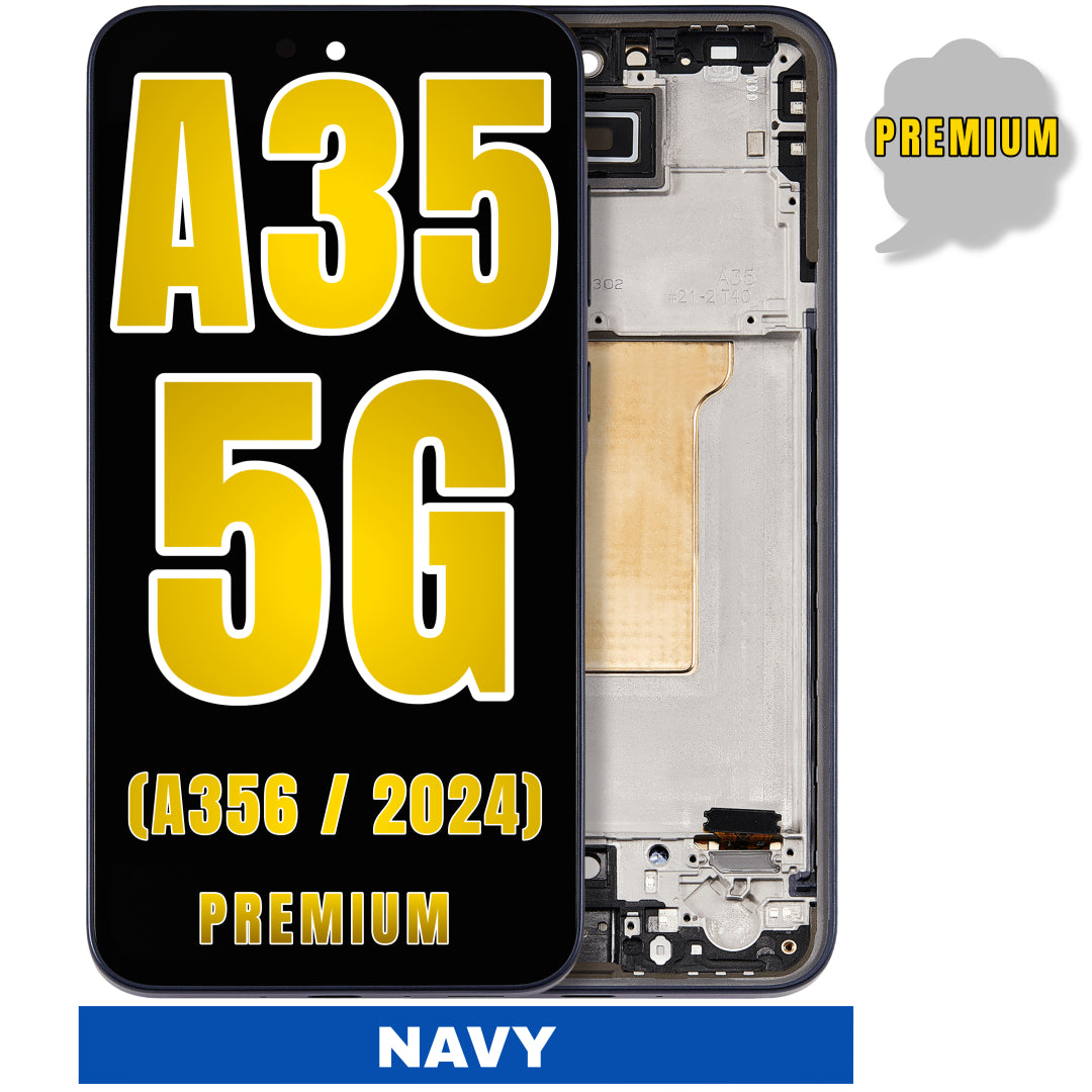 For Samsung Galaxy A35 5G (A356 / 2024) OLED Screen Replacement With Frame (Premium) (Navy)