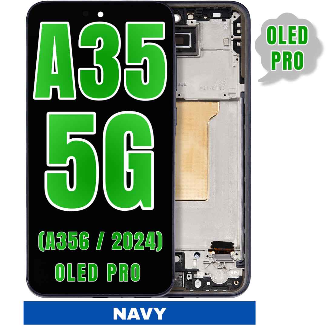 For Samsung Galaxy A35 5G (A356 / 2024) (6.6") OLED Screen Replacement With Frame (Oled Pro) (Navy)