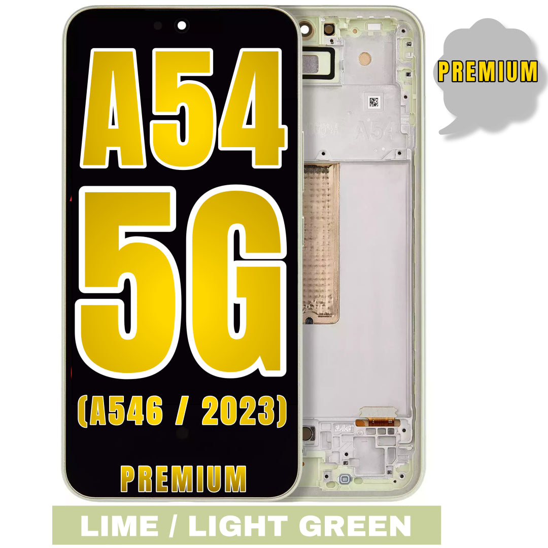 For Samsung Galaxy A54 5G (A546 / 2023) OLED Screen Replacement With Frame (Premium) (Lime / Light Green)