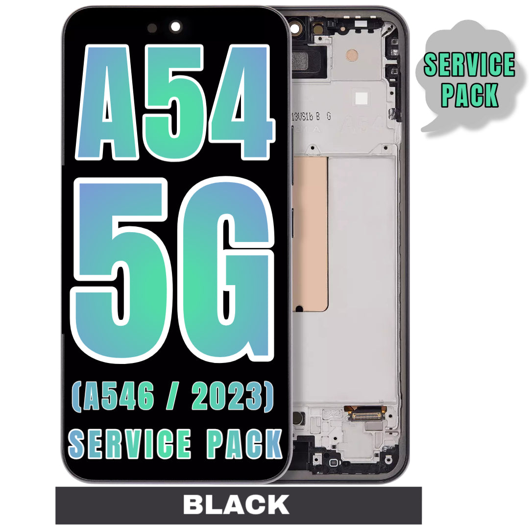 For Samsung Galaxy A54 5G (A546 / 2023) OLED Screen Replacement With Frame (Service Pack) (Black)