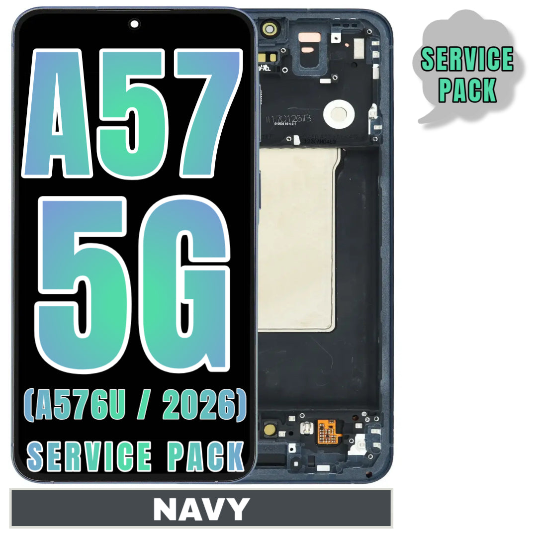 For Samsung Galaxy A57 5G (A576 / 2026) OLED Screen Replacement With Frame (Service Pack) (Navy)