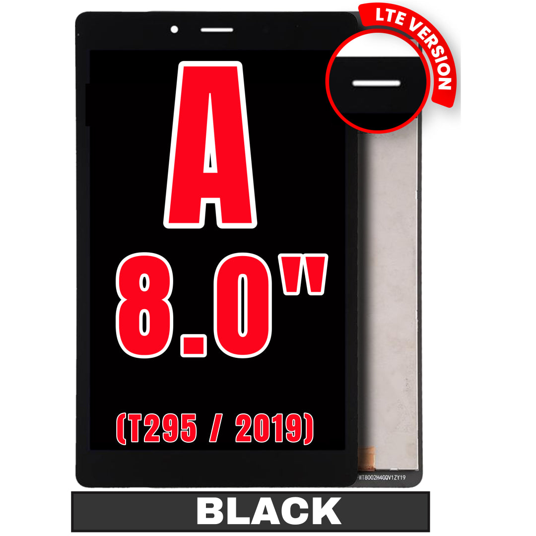 For Galaxy Tab A 8.0" (T295 / 2019) LCD Screen Replacement Without Frame / LTE Version (Black)