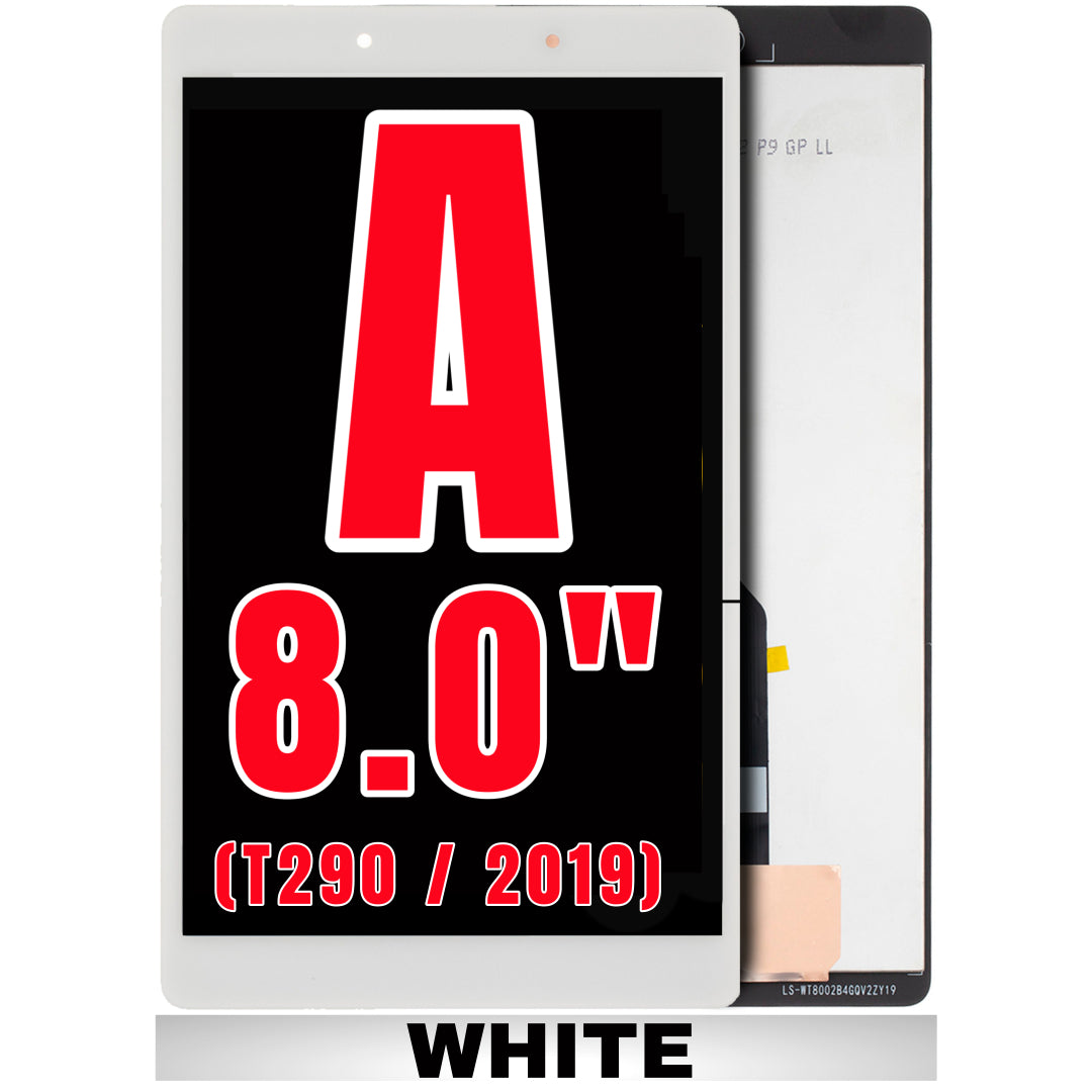 For Galaxy Tab A 8.0" (T290 / 2019) LCD Screen Replacement Without Frame / Wifi Version (White)