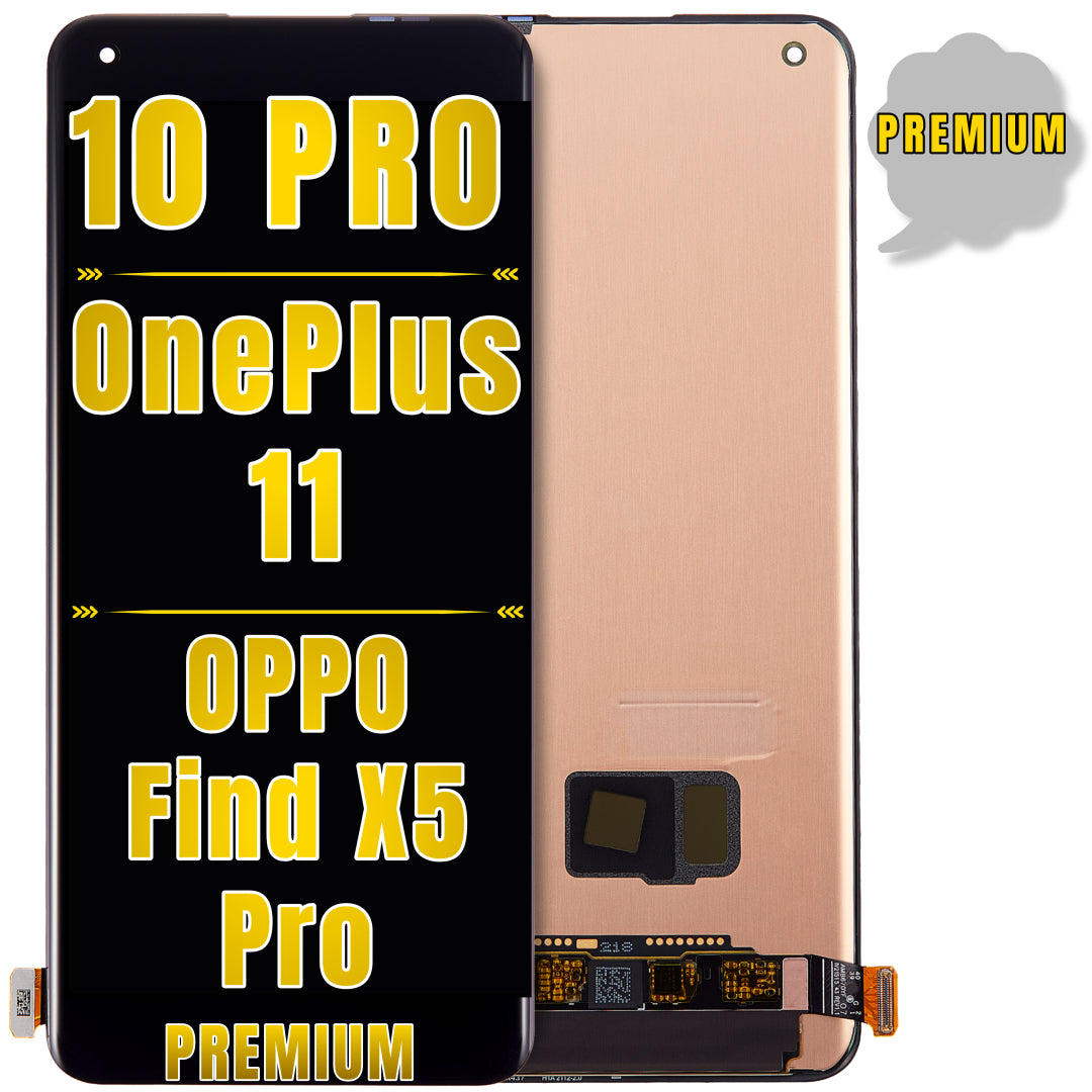 For OnePlus 10 Pro / OnePlus 11 / OPPO Find X5 Pro OLED Screen Replacement Without Frame (Premium) (All Colors)