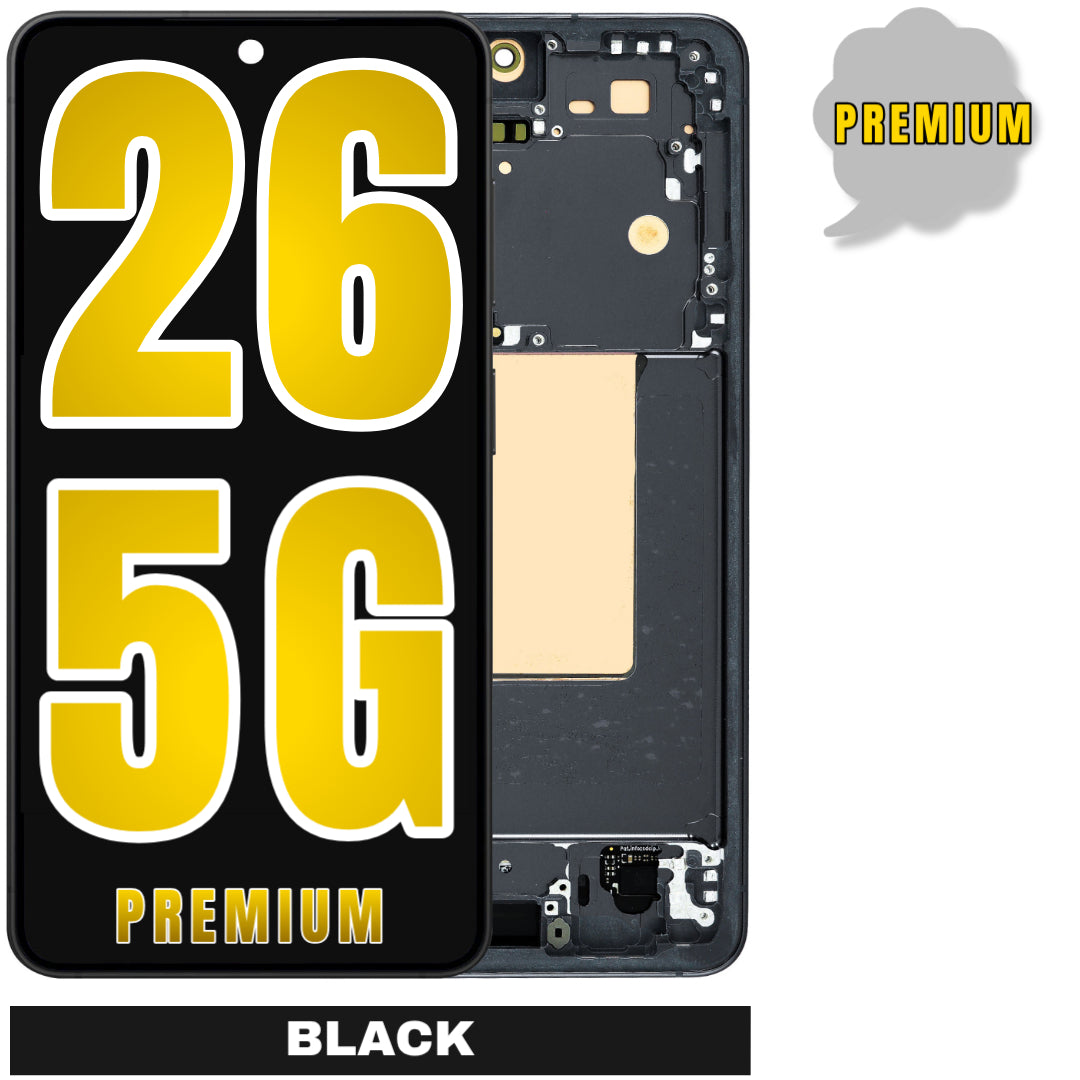 For Samsung Galaxy S26 5G OLED Screen Replacement With Frame (Premium) (Black)