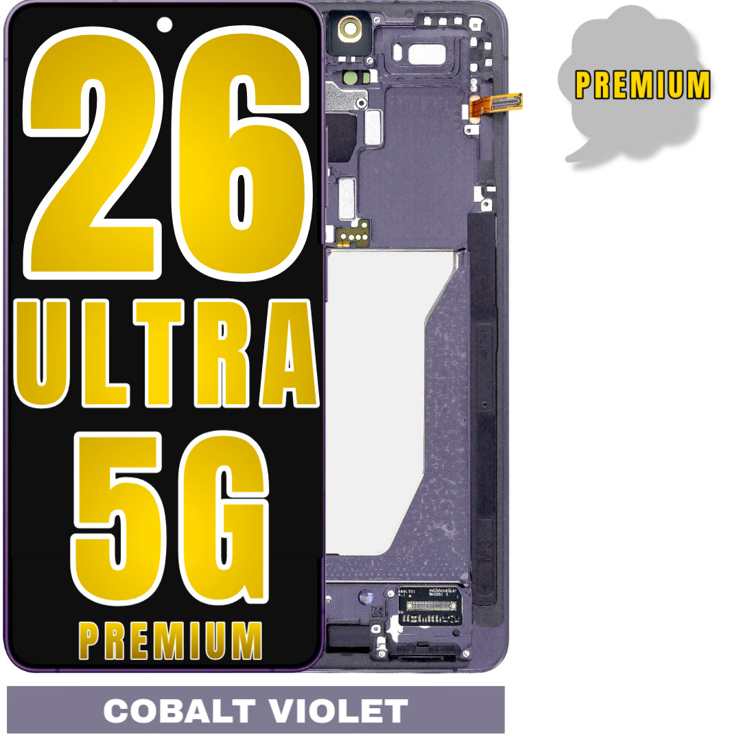 For Samsung Galaxy S26 Ultra 5G OLED Screen Replacement With Frame (Premium) (Cobalt Violet)