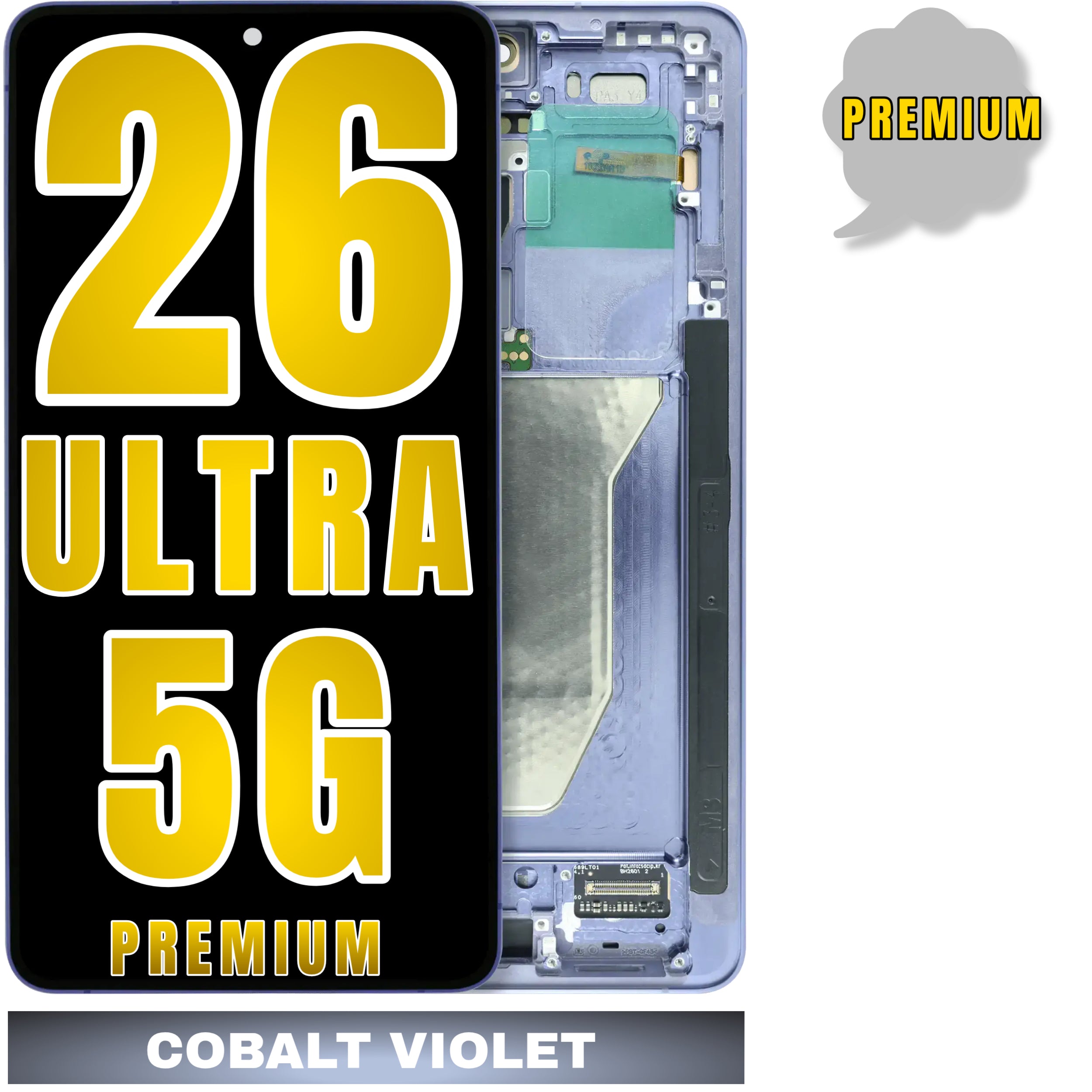 For Samsung Galaxy S26 Ultra 5G OLED Screen Replacement With Frame (Premium) (Cobalt Violet)