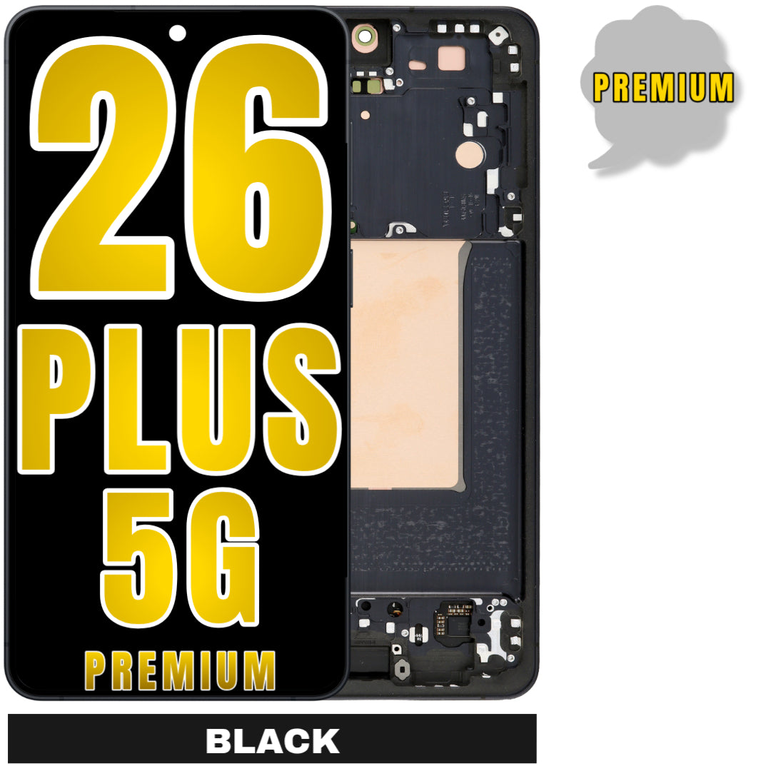 For Samsung Galaxy S26 Plus 5G OLED Screen Replacement With Frame (Premium) (Black)