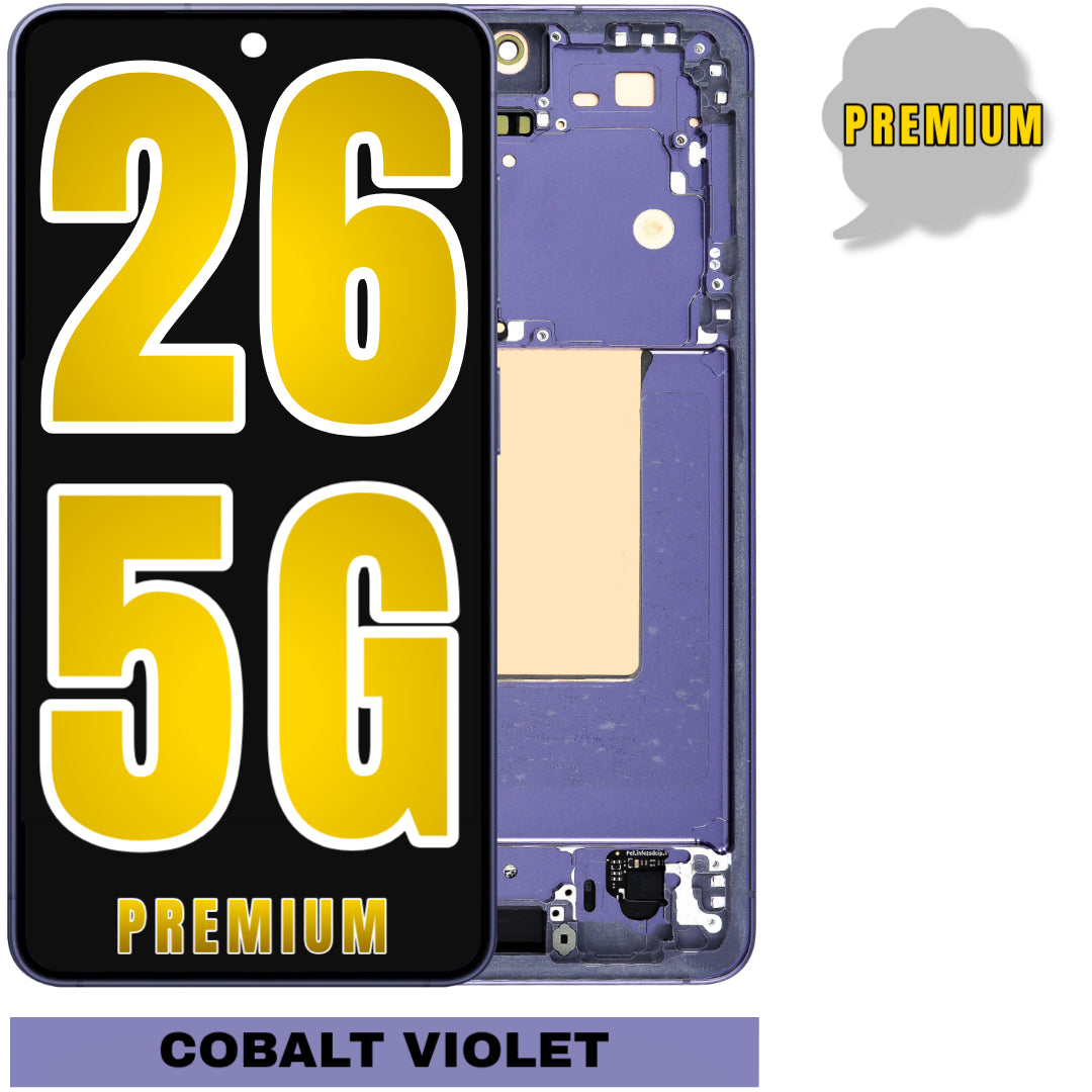 For Samsung Galaxy S26 5G OLED Screen Replacement With Frame (Premium) (Cobalt Violet)