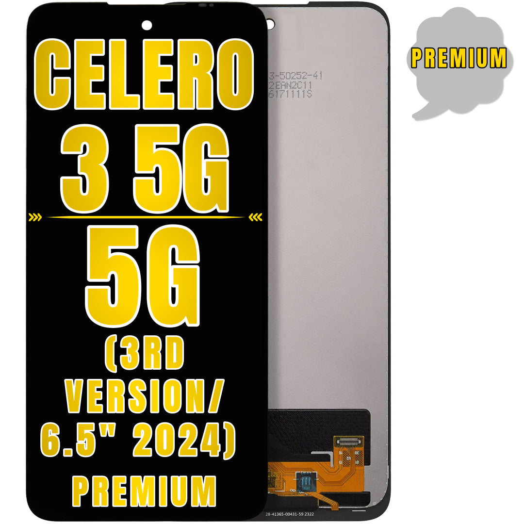 For Boost Mobile Celero 3 5G (U653DS) / Celero 5G (3rd Version / 6.5" / 2024) LCD Screen Replacement Without Frame (Premium) (All Colors)