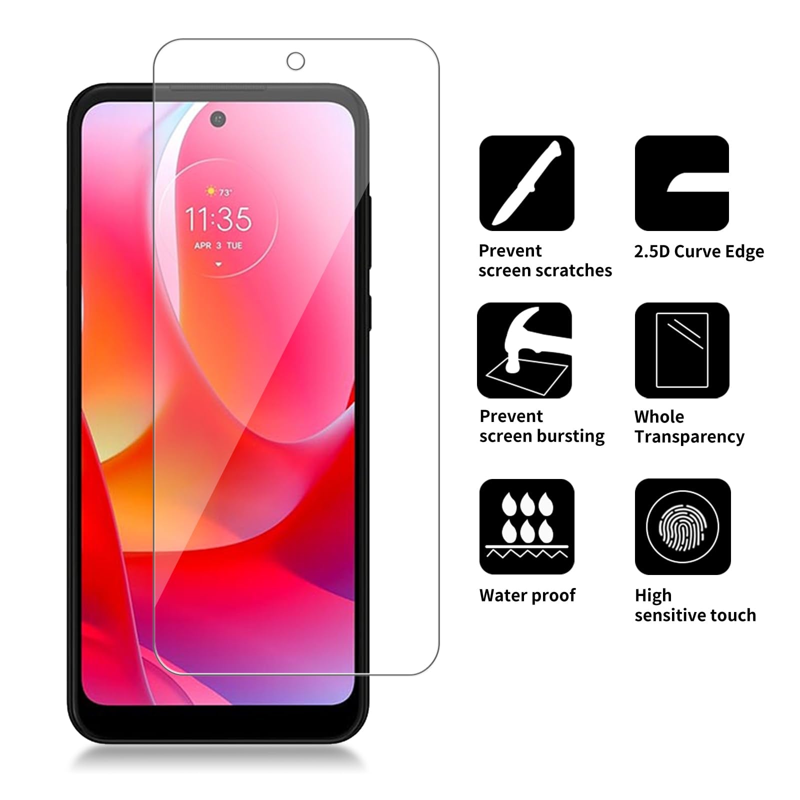 For Moto G Power (XT-2165 / 2022) Clear Tempered Glass Protector (Single Pack)