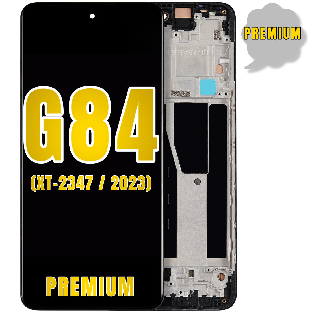 For Moto G84 (XT-2347 / 2023) LCD Screen Replacement With Frame (Premium) (All Colors)