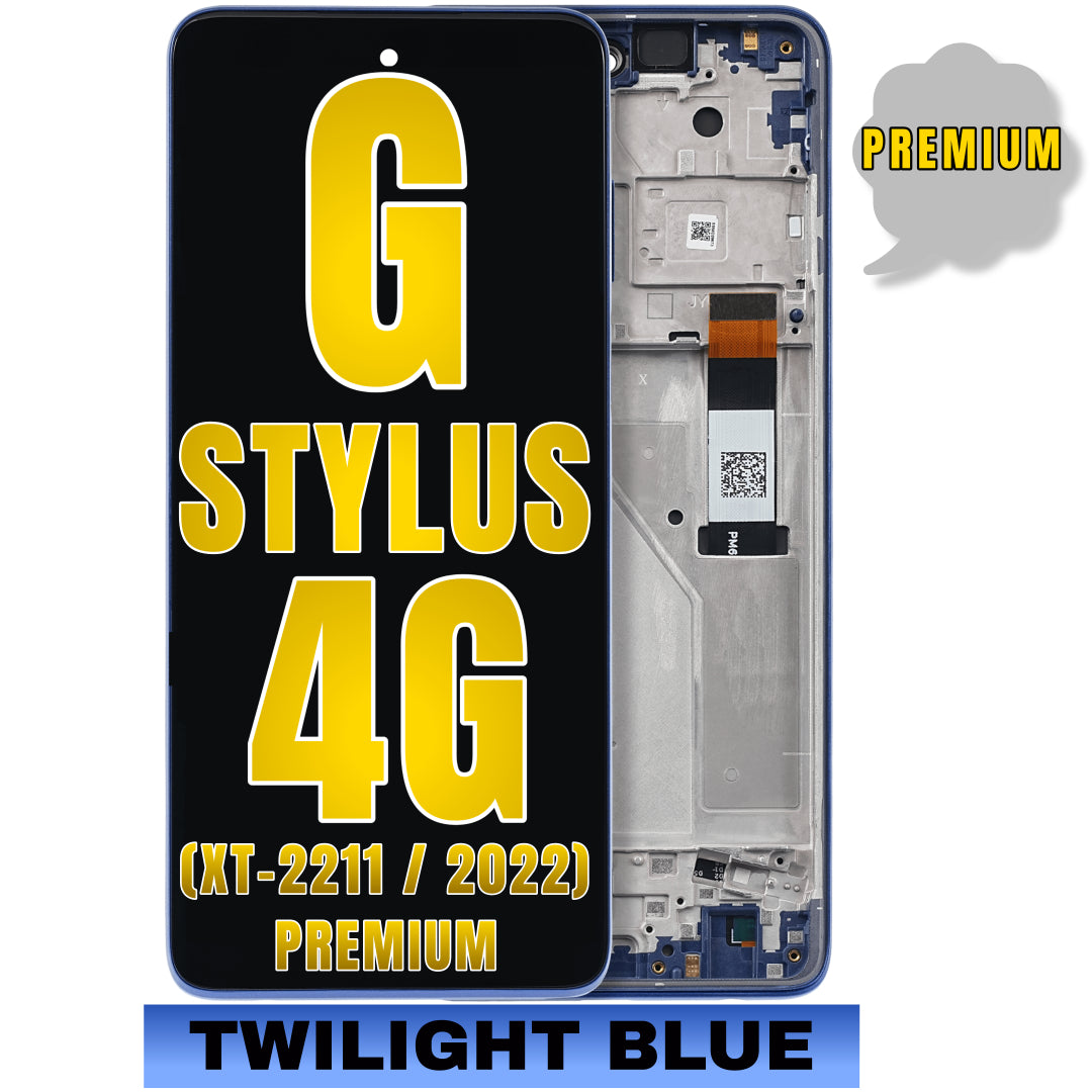 For Moto G Stylus 4G (XT-2211 / 2022) LCD Screen Replacement With Frame (Premium) (Twilight Blue)