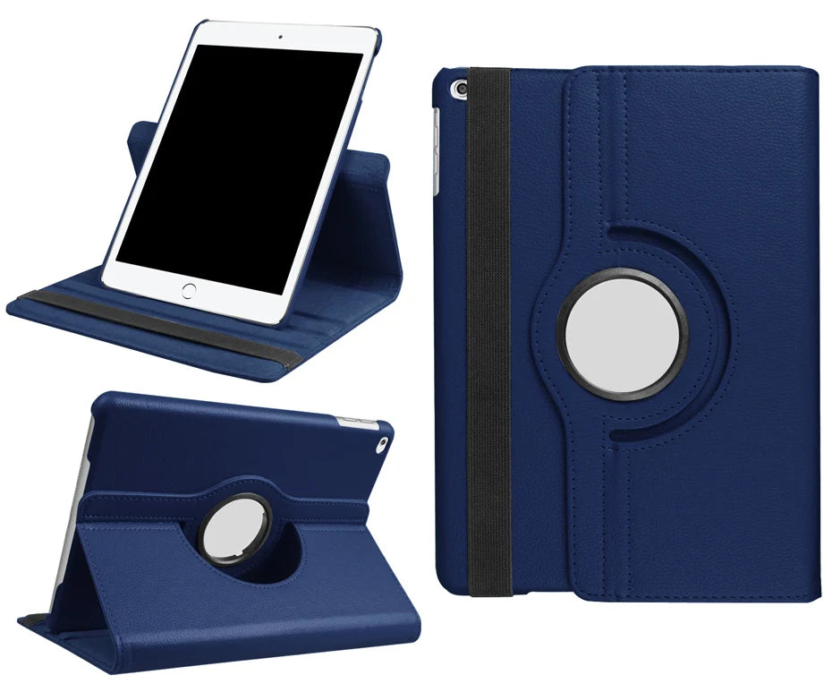 For iPad 360 Rotating Leather Smart Stand Case Cover (All Model)