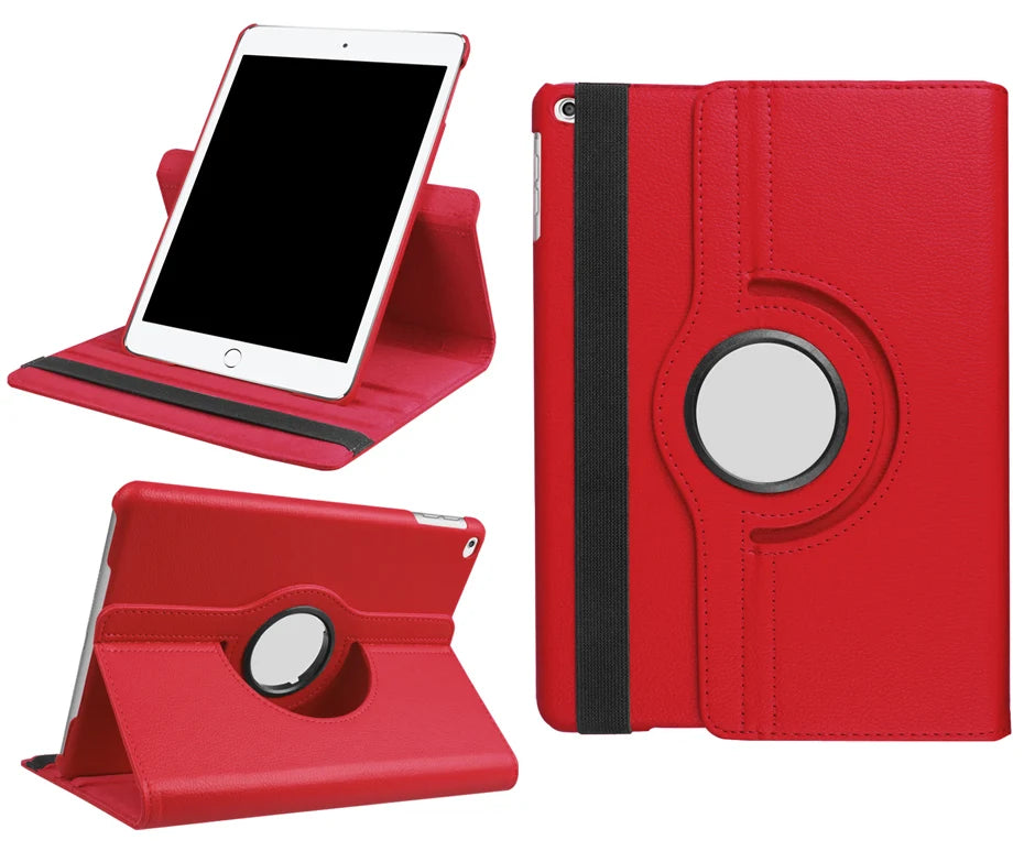 For iPad 360 Rotating Leather Smart Stand Case Cover (All Model)