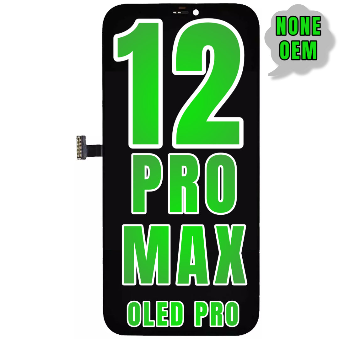 For iPhone 12 Pro Max OLED Screen Replacement / NONE OEM (Support Diagnostic Screen) (Oled Pro)
