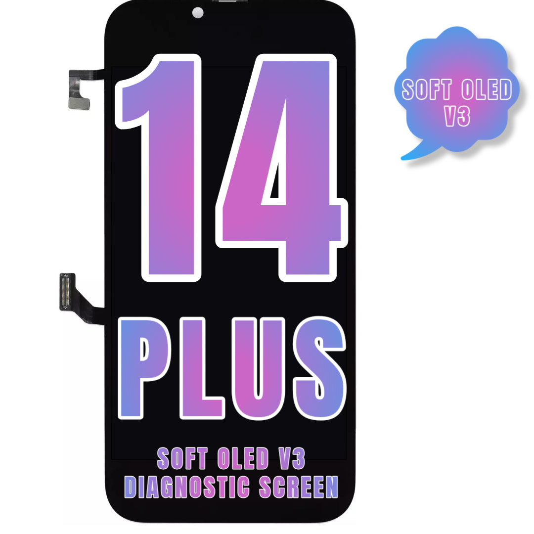 For iPhone 14 Plus OLED Screen Replacement / NONE OEM (Support Diagnostic Screen) (Soft Oled V3)
