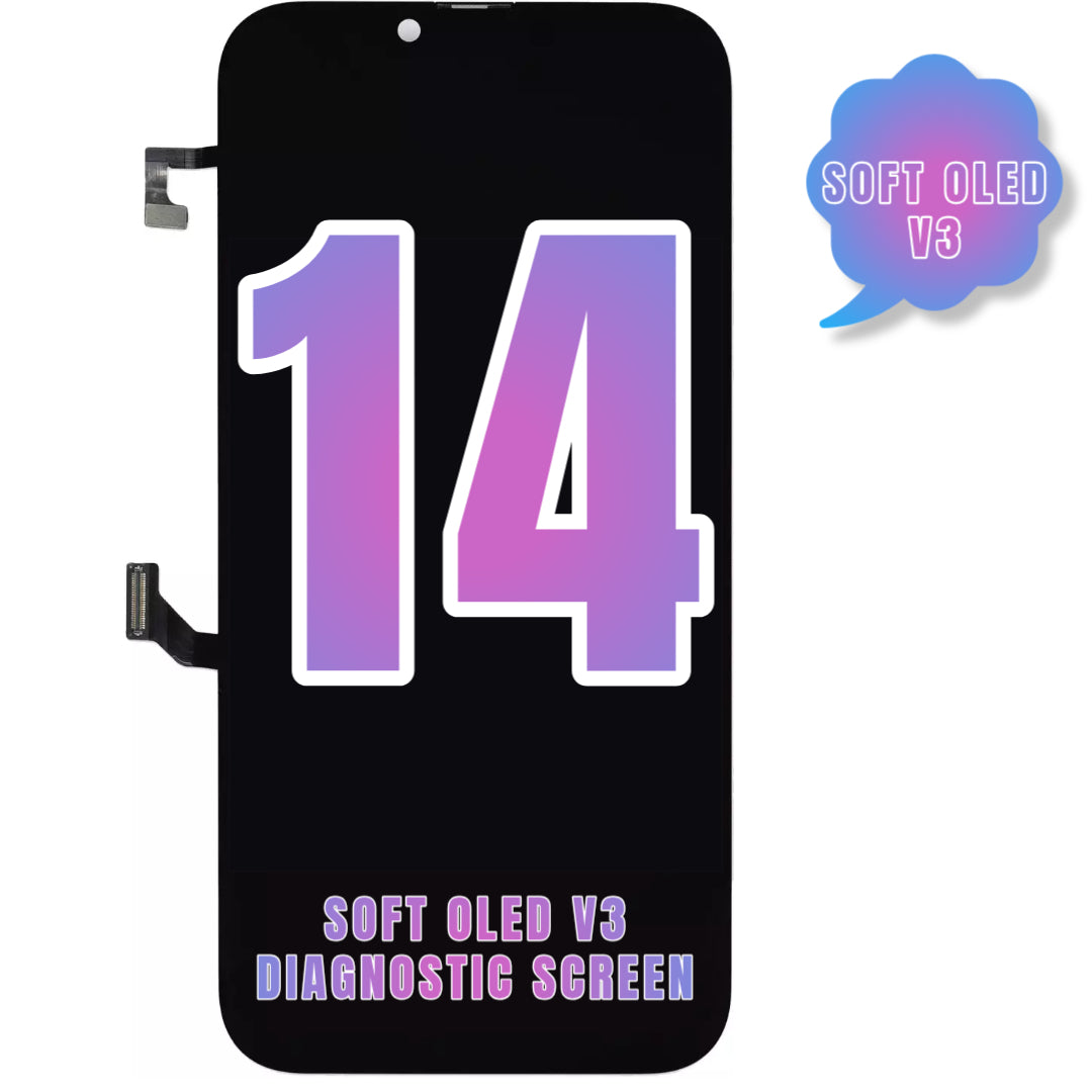 For iPhone 14 OLED Screen Replacement / NONE OEM (Support Diagnostic Screen) (Soft Oled V3)