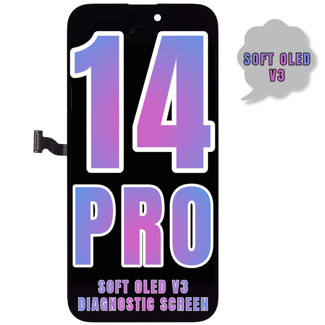 For iPhone 14 Pro OLED Screen Replacement / NONE OEM (Support Diagnostic Screen) (Soft Oled V3)
