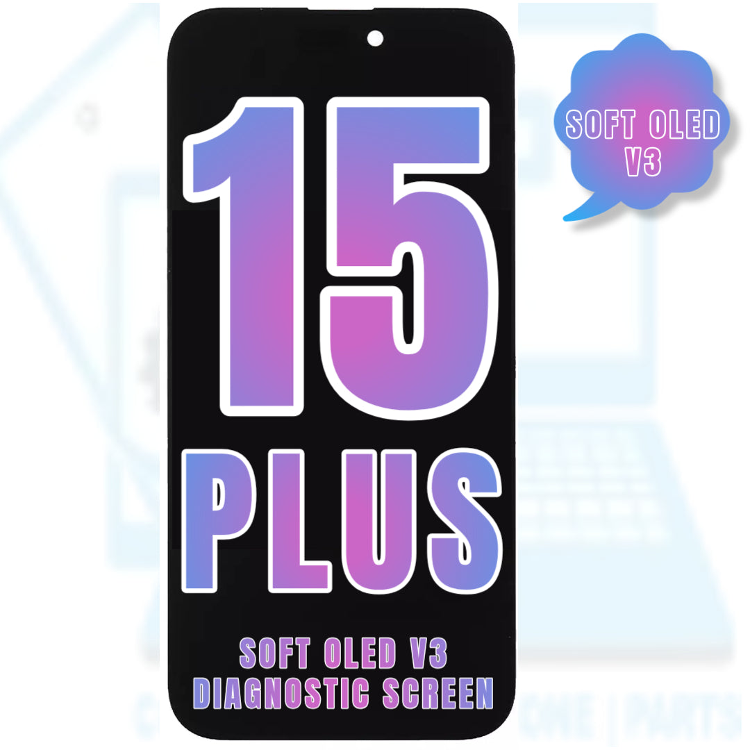For iPhone 15 Plus OLED Screen Replacement / NONE OEM (Support Diagnostic Screen) (Soft Oled V3)