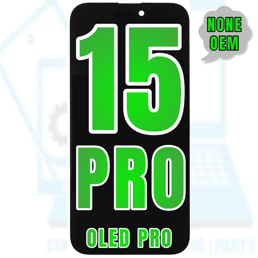 For iPhone 15 Pro OLED Screen Replacement / NONE OEM (Support Diagnostic Screen) (Oled Pro)