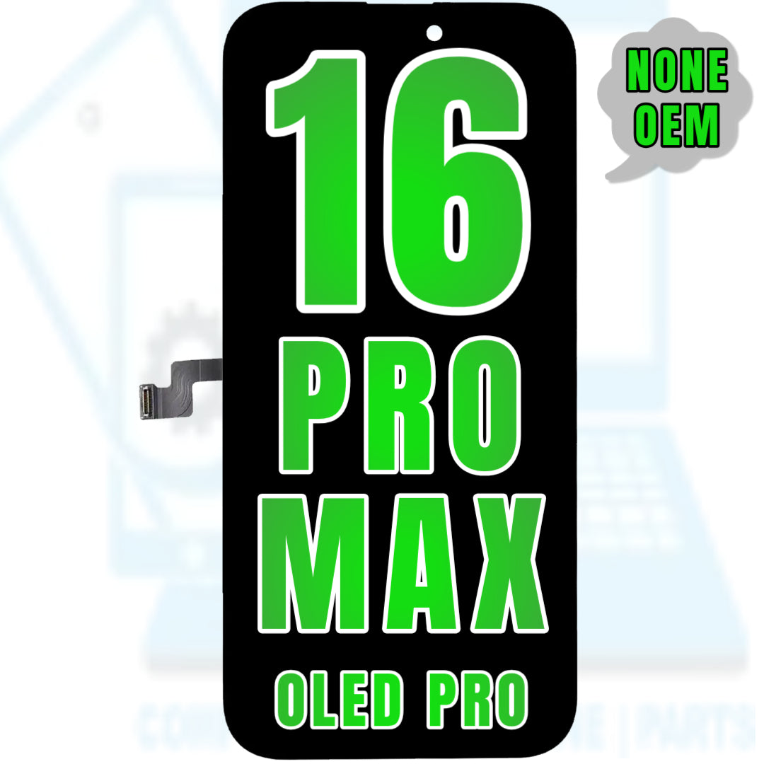 For iPhone 16 Pro Max OLED Screen Replacement / NONE OEM (Support Diagnostic Screen) (Oled Pro)