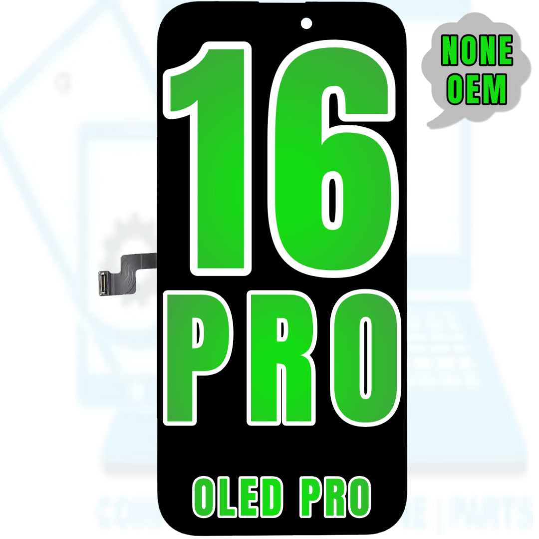 For iPhone 16 Pro OLED Screen Replacement / NONE OEM (Support Diagnostic Screen) (Oled Pro)