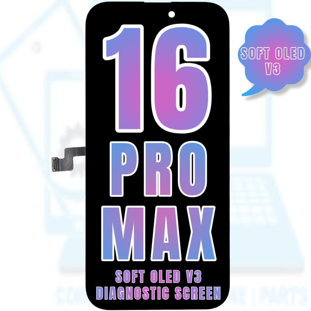 For iPhone 16 Pro Max OLED Screen Replacement / NONE OEM (Support Diagnostic Screen) (Soft Oled V3)