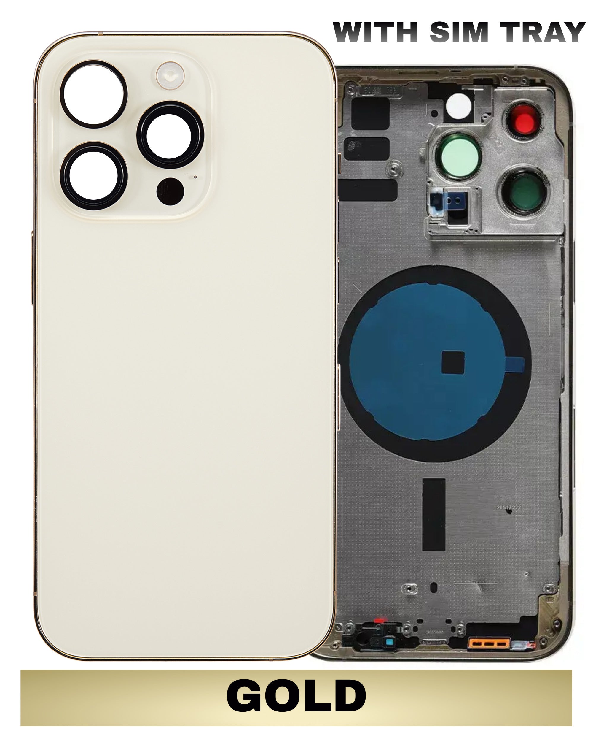 For iPhone 14 Pro Max Back Housing Replacement / International Version (No Small Parts) (All Color)