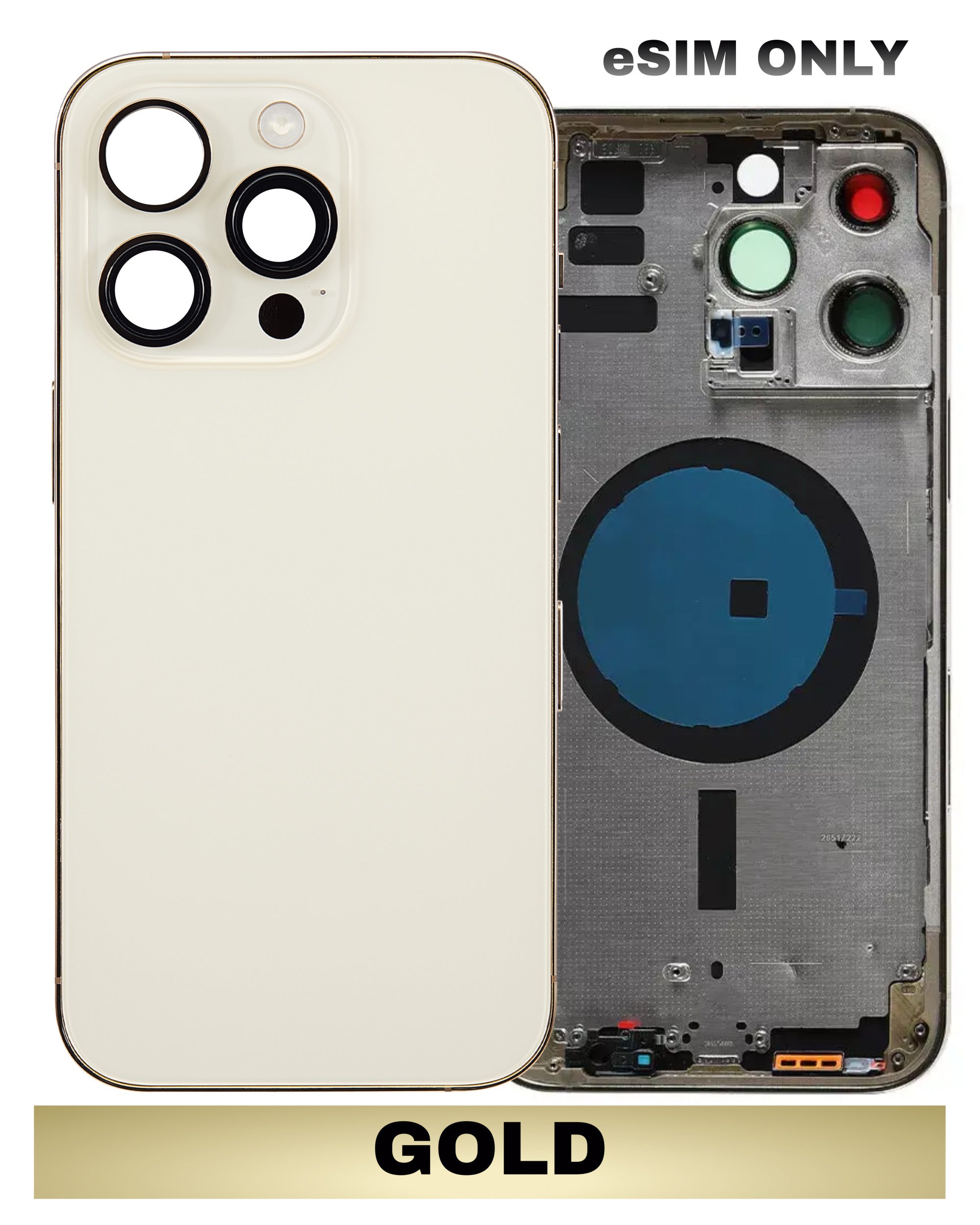 For iPhone 14 Pro Max Back Housing Replacement / US Version (No Small Parts) (All Color)