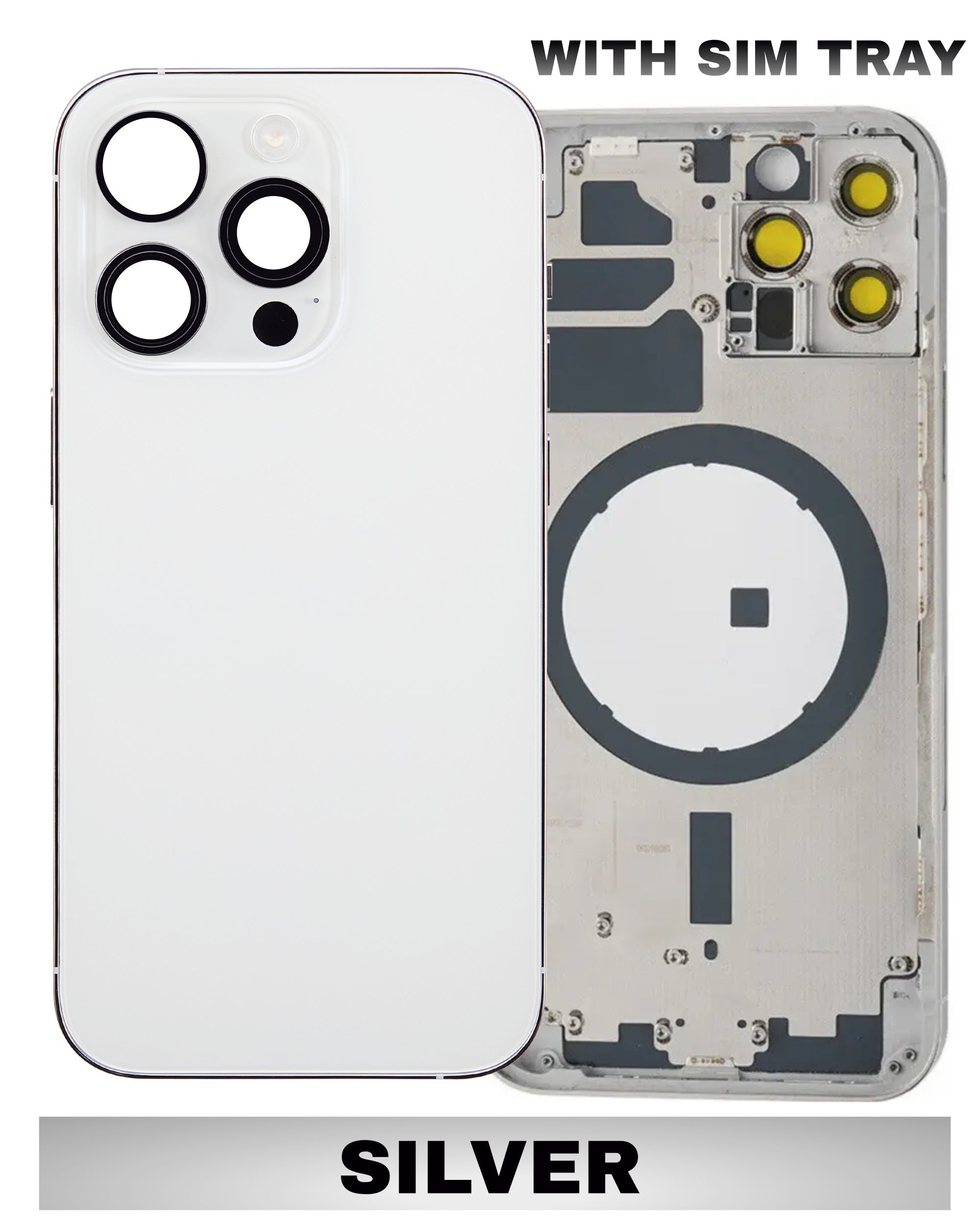 For iPhone 14 Pro Max Back Housing Replacement / International Version (No Small Parts) (All Color)