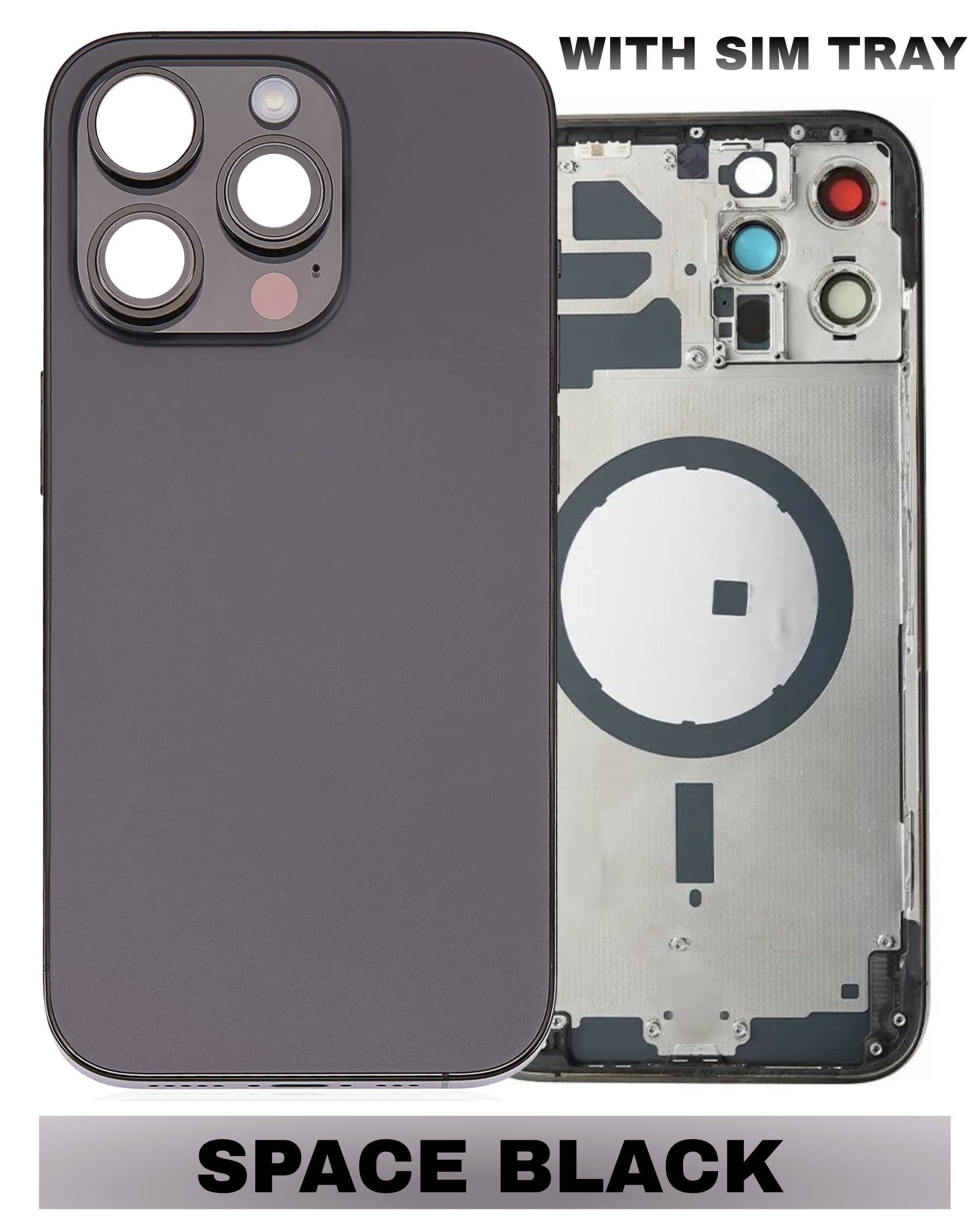 For iPhone 14 Pro Back Housing Replacement / International Version (No Small Parts) (All Color)