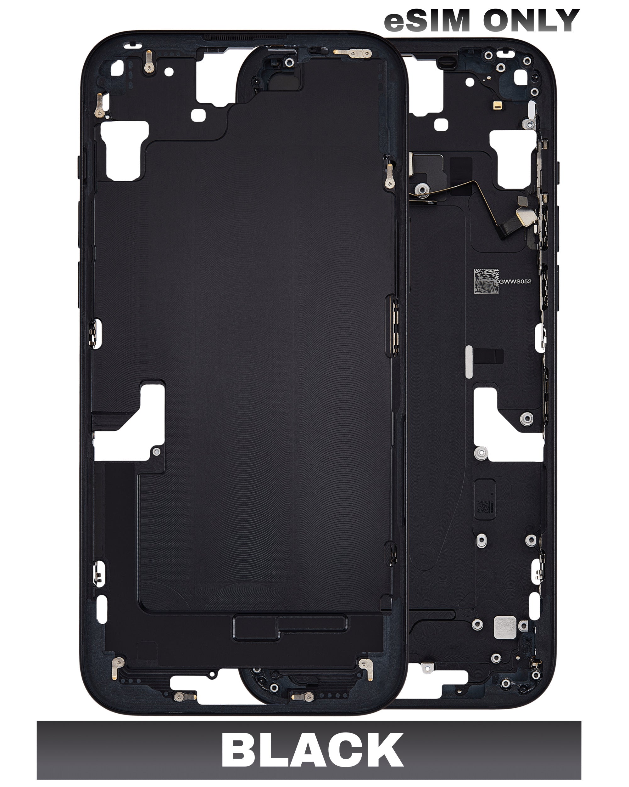 For iPhone 15 Plus Mid-Frame Housing Replacement / US Version (No Small Parts) (All Color)