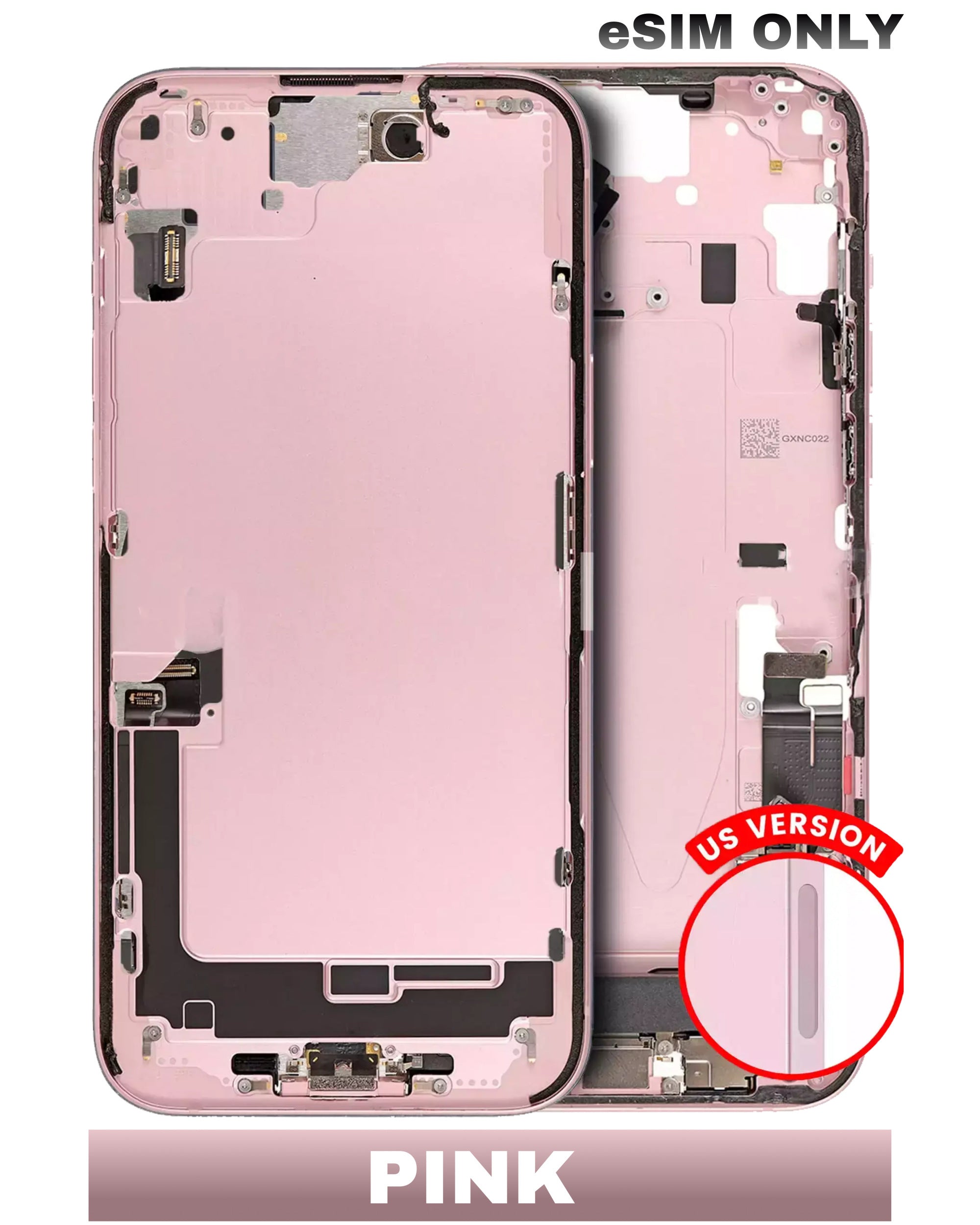 For iPhone 15 Plus Mid-Frame Housing Replacement / US Version (No Small Parts) (All Color)