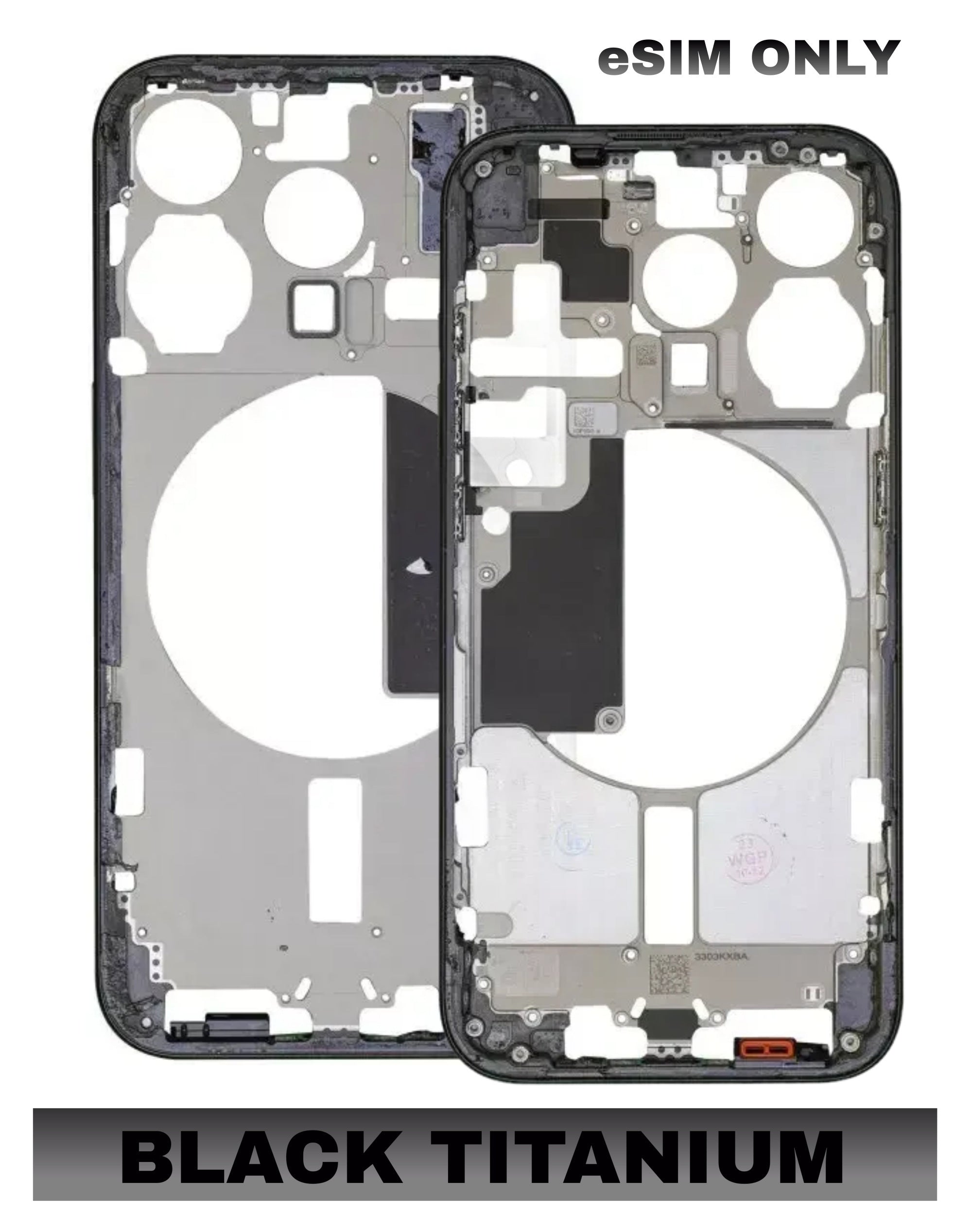 For iPhone 15 Pro Max Mid-Frame Housing Replacement / US Version (No Small Parts) (All Color)