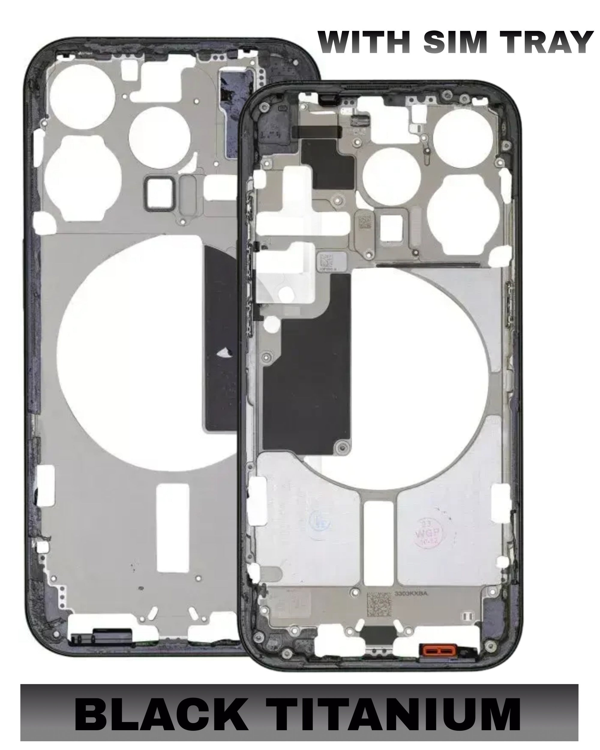 For iPhone 15 Pro Max Mid-Frame Housing Replacement / International Version (No Small Parts) (All Color)