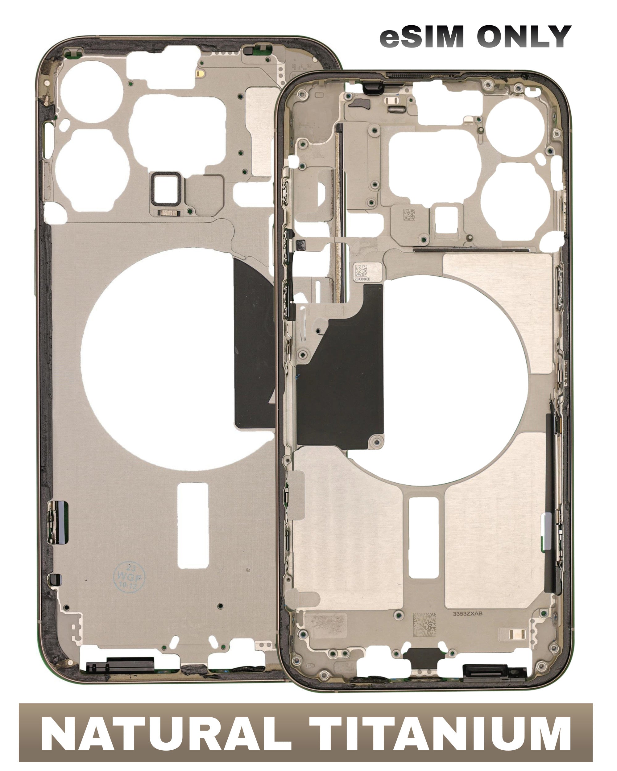 For iPhone 15 Pro Max Mid-Frame Housing Replacement / US Version (No Small Parts) (All Color)