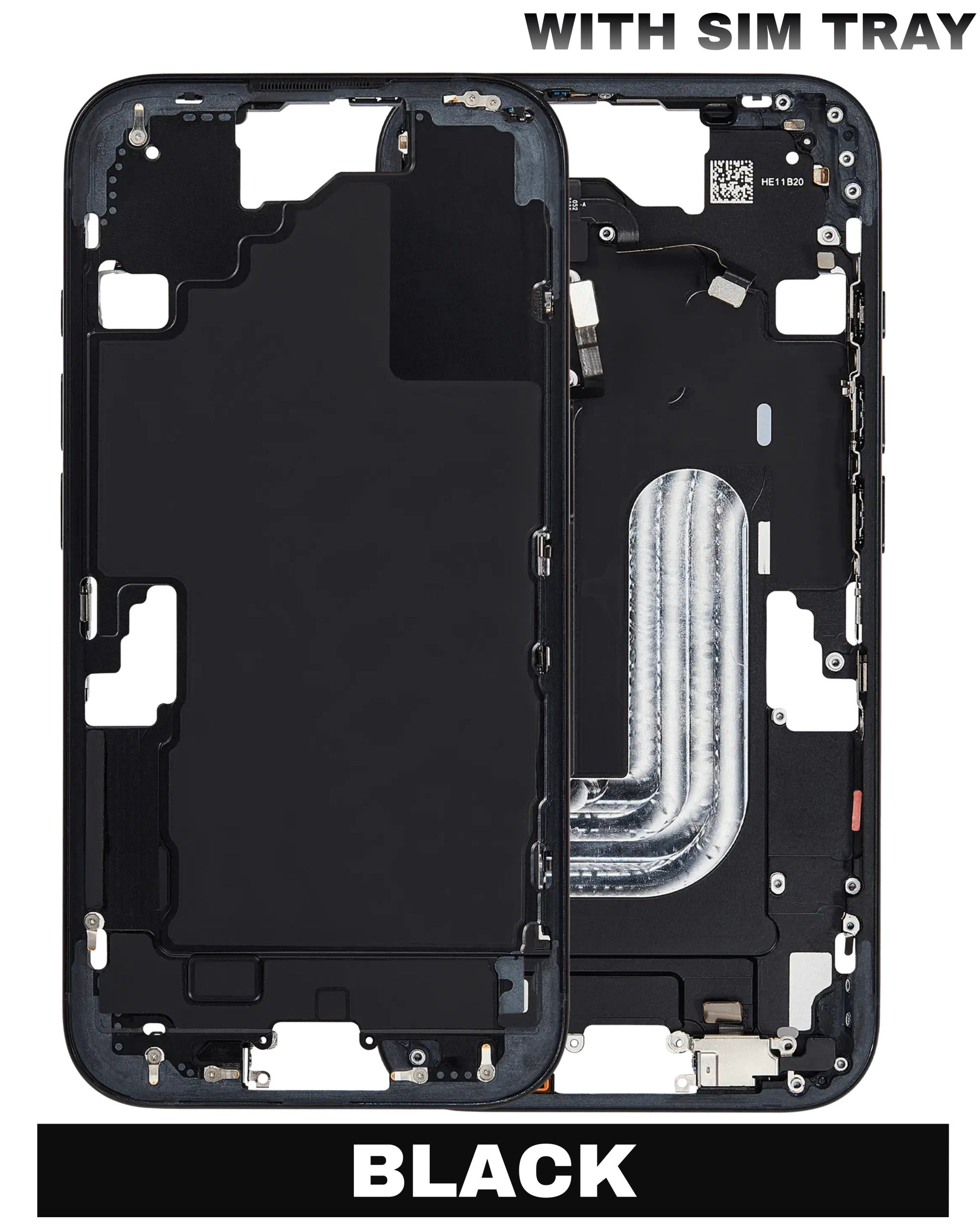 For iPhone 16 Mid-Frame Housing Replacement / International Version (No Small Parts) (All Color)