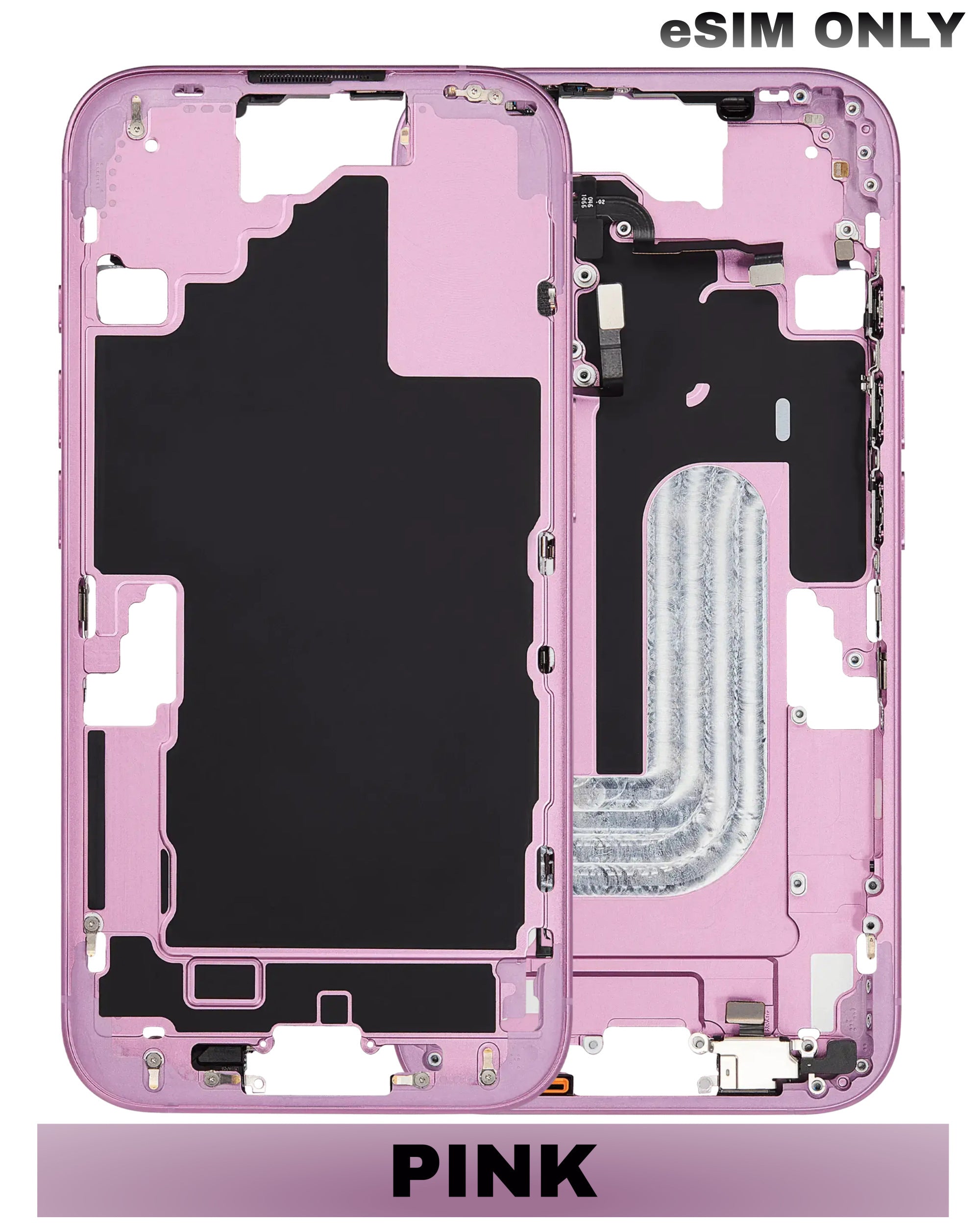 For iPhone 16 Mid-Frame Housing Replacement / US Version (No Small Parts) (All Color)