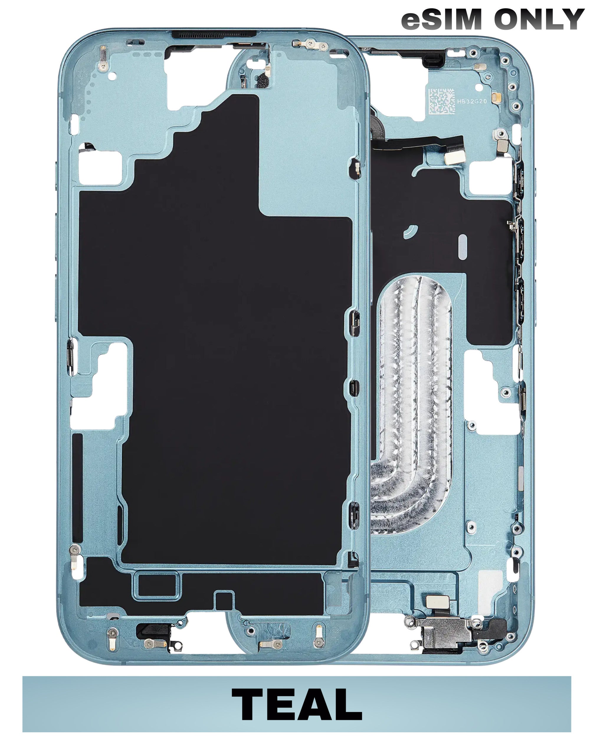 For iPhone 16 Mid-Frame Housing Replacement / US Version (No Small Parts) (All Color)