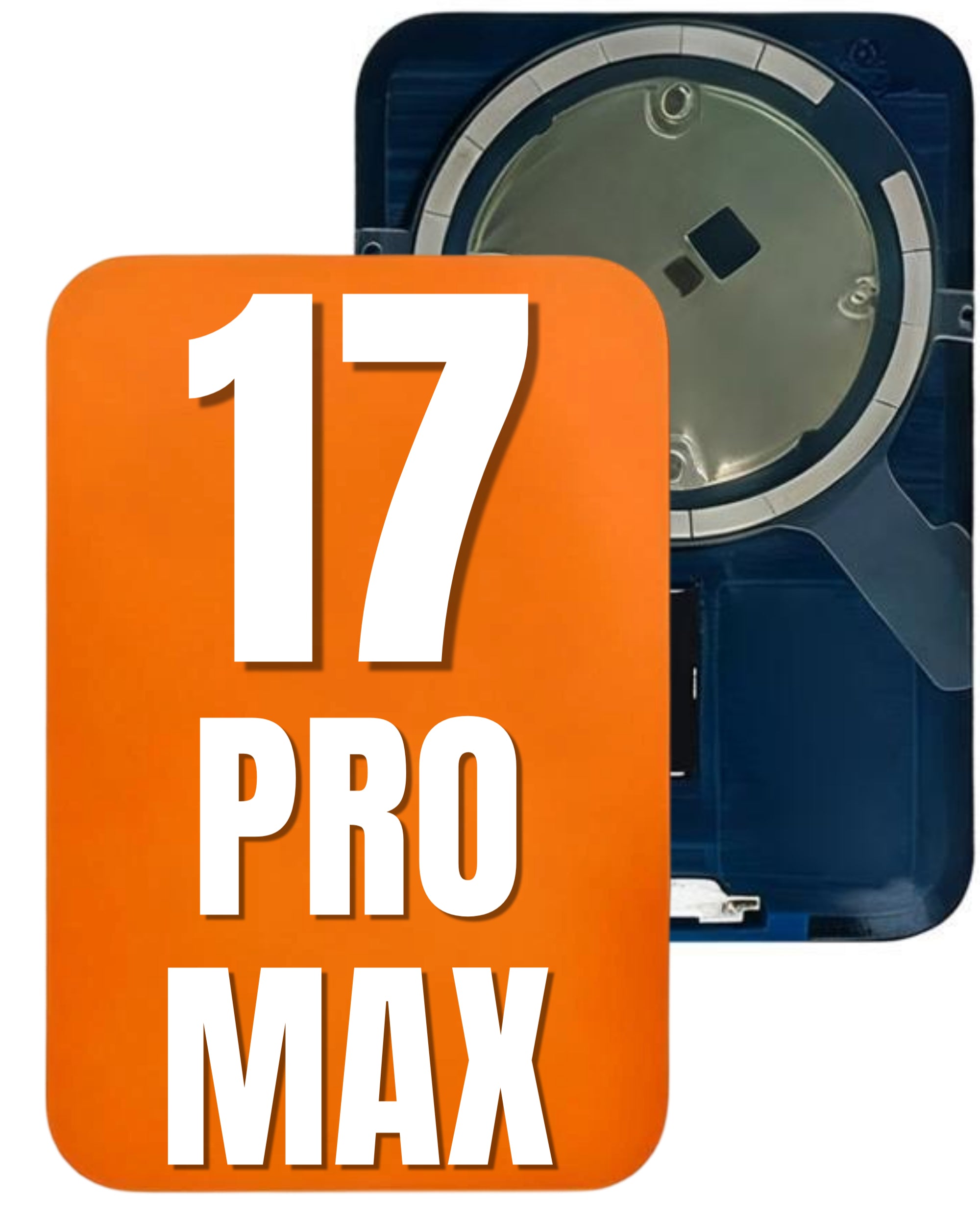 For iPhone 17 Pro Max Back Glass Replacement with Pre-Installed MagSafe Magnet Steel Plate (All Colors)